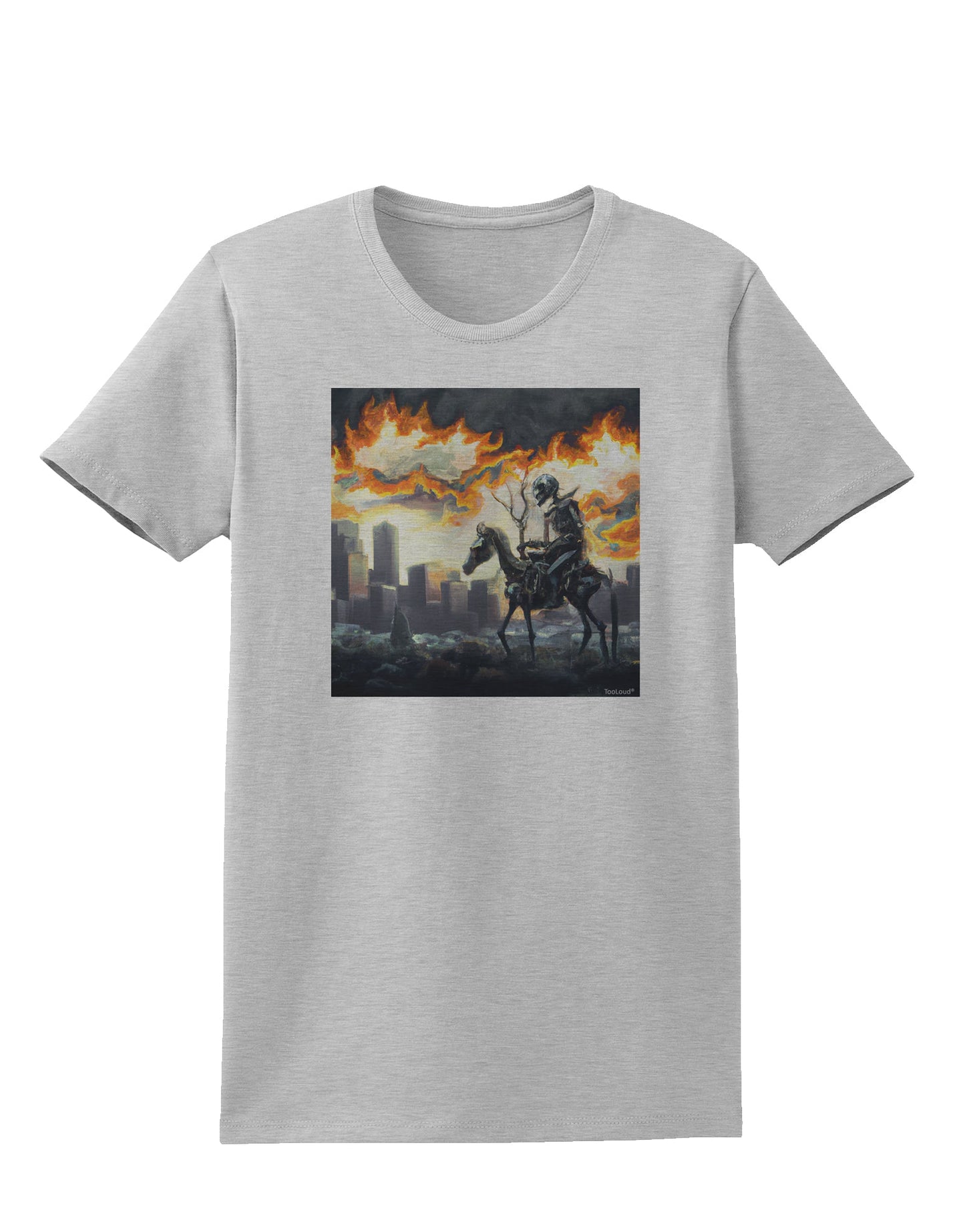 Grimm Reaper Halloween Design Womens T-Shirt-Womens T-shirts-TooLoud-AshGray-X-Small-Davson Sales