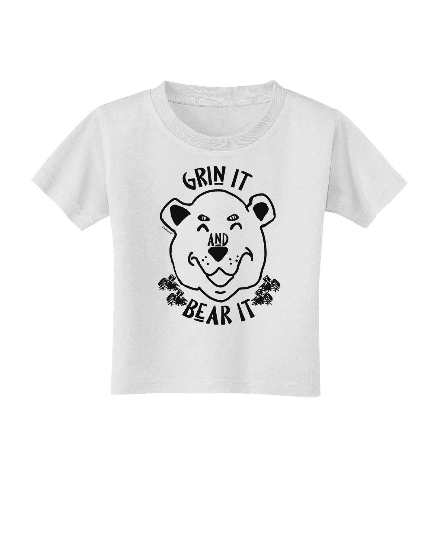 Grin and bear it Toddler T-Shirt-Toddler T-shirt-TooLoud-White-2T-Davson Sales
