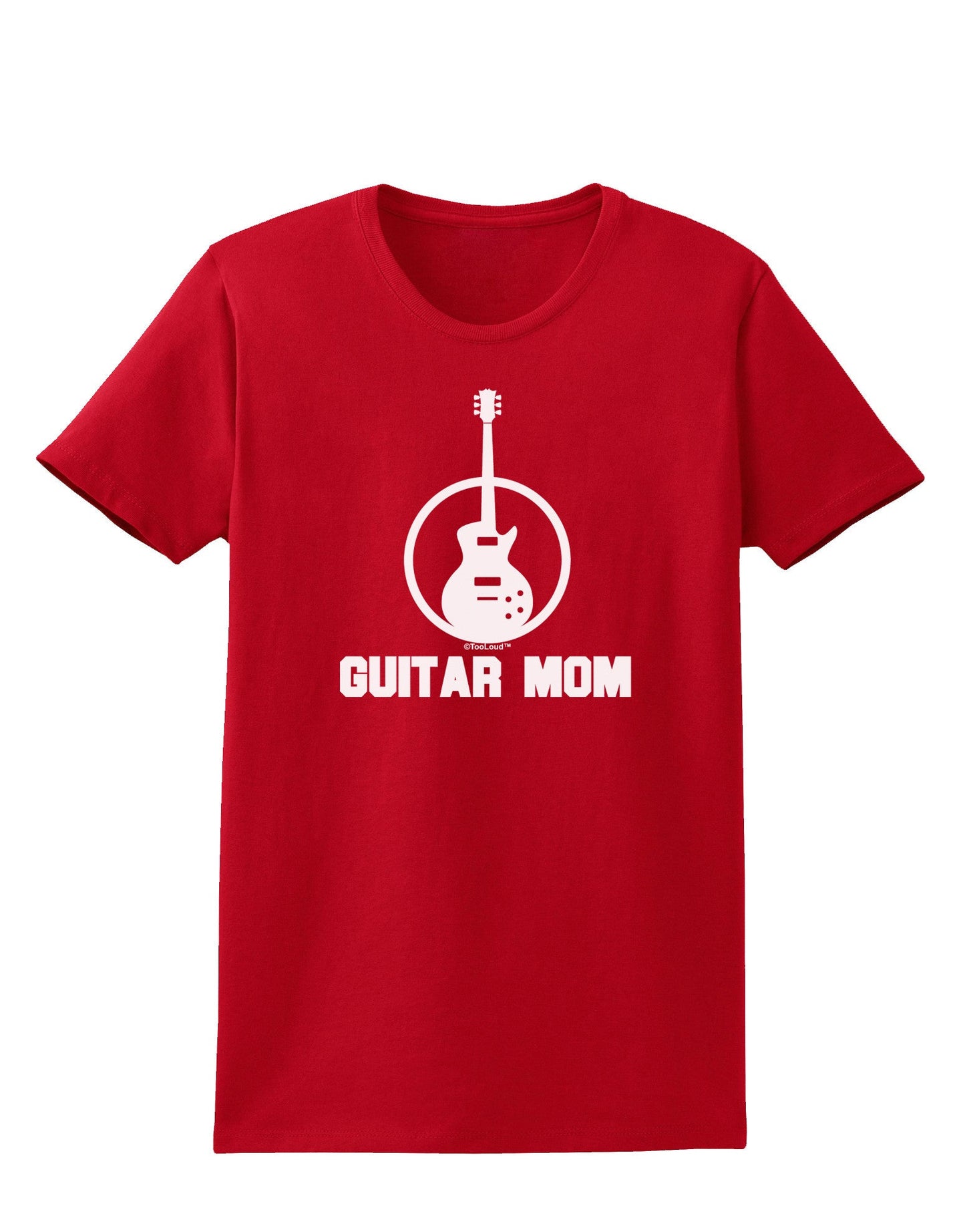 Guitar Mom - Mother's Day Design Womens Dark T-Shirt-TooLoud-Red-X-Small-Davson Sales