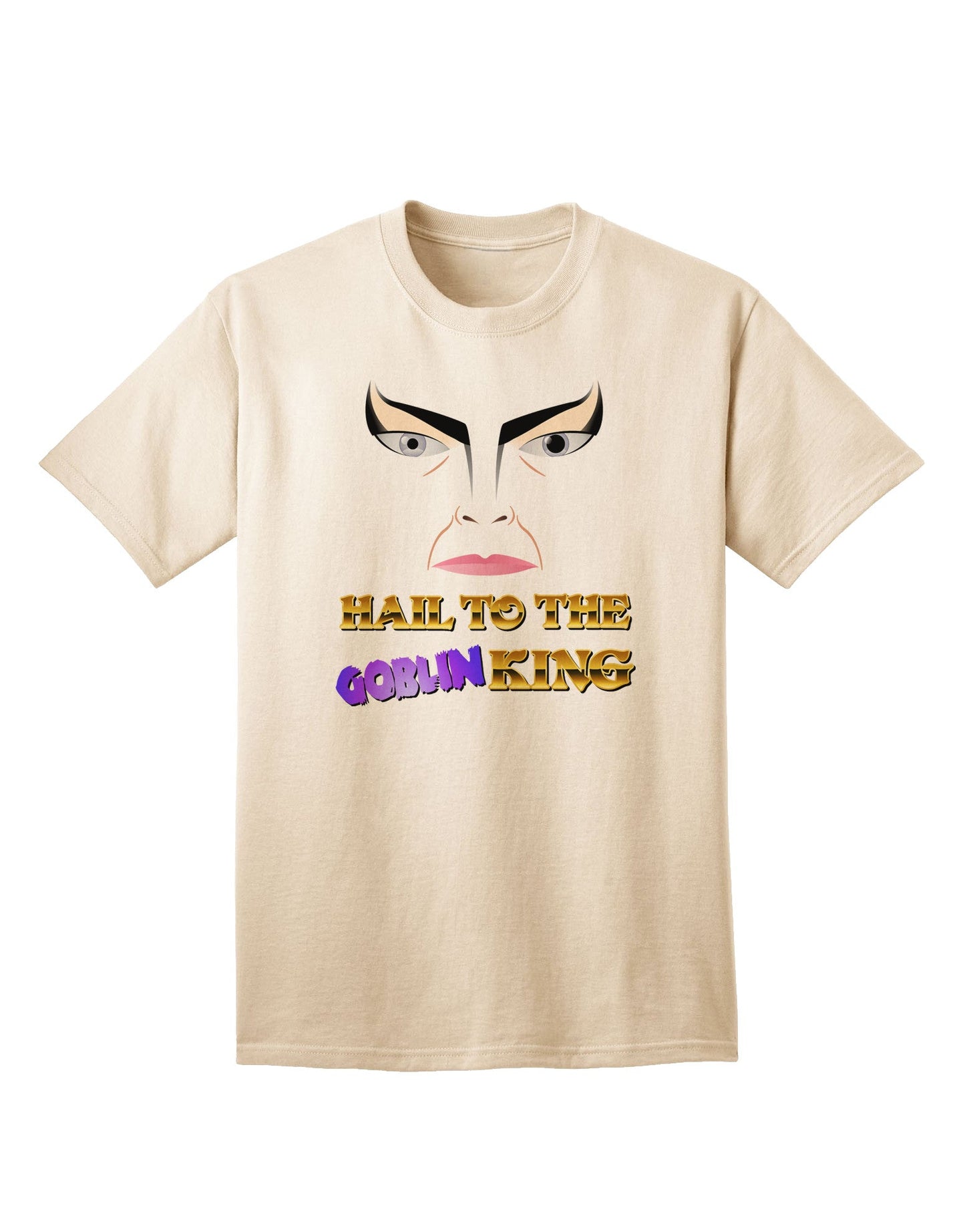Hail to the Goblin King Adult T-Shirt-Mens T-Shirt-TooLoud-Natural-Small-Davson Sales