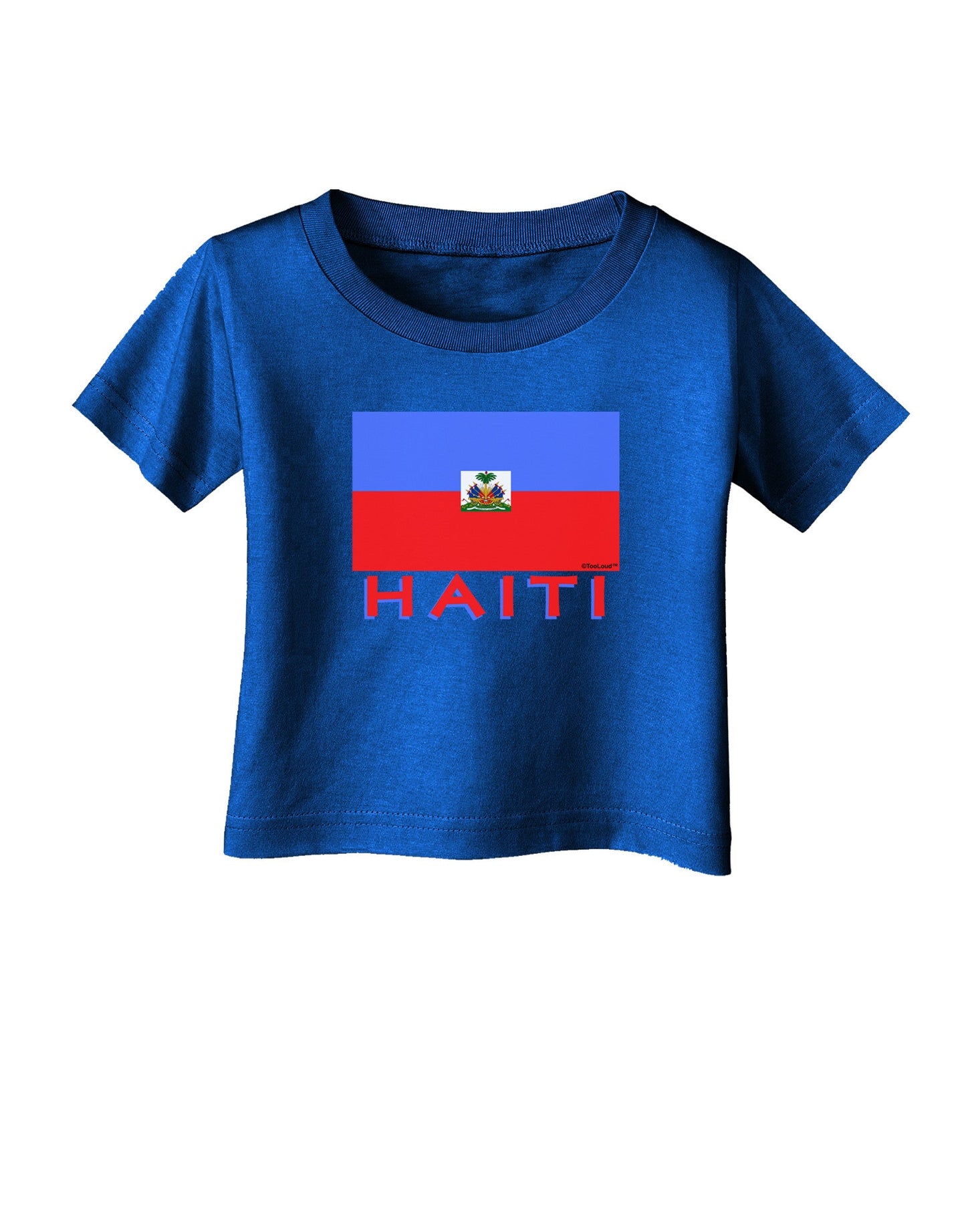Haiti Flag Dark Infant T-Shirt Dark-Infant T-Shirt-TooLoud-Royal-Blue-06-Months-Davson Sales