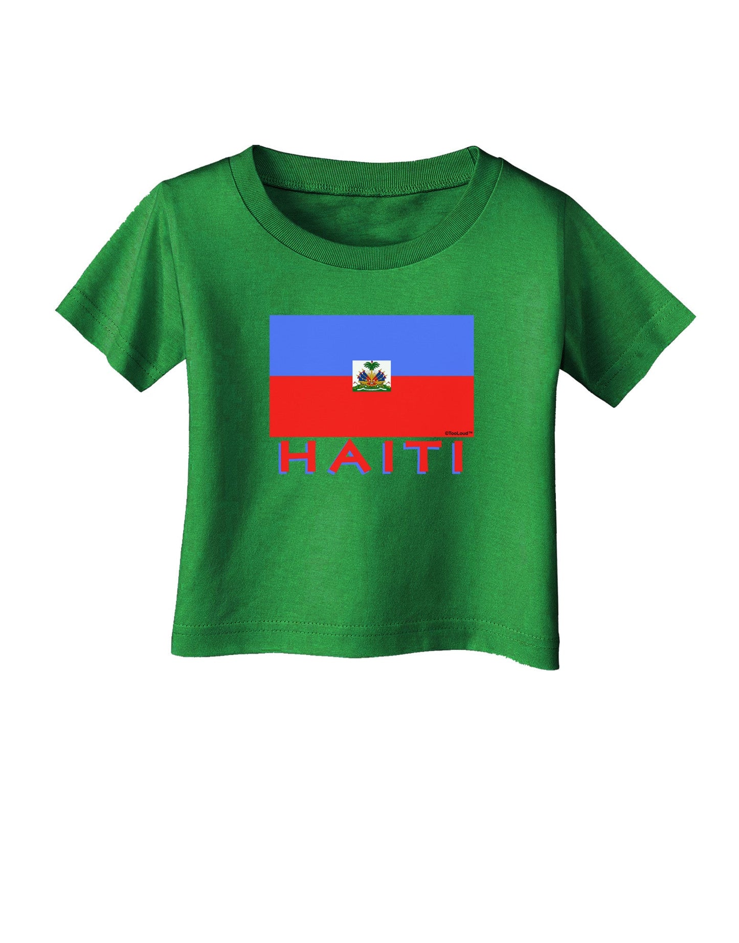 Haiti Flag Dark Infant T-Shirt Dark-Infant T-Shirt-TooLoud-Clover-Green-06-Months-Davson Sales