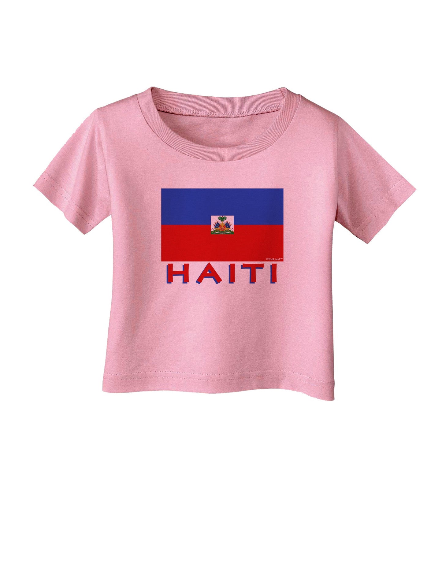 Haiti Flag Infant T-Shirt-Infant T-Shirt-TooLoud-Candy-Pink-06-Months-Davson Sales