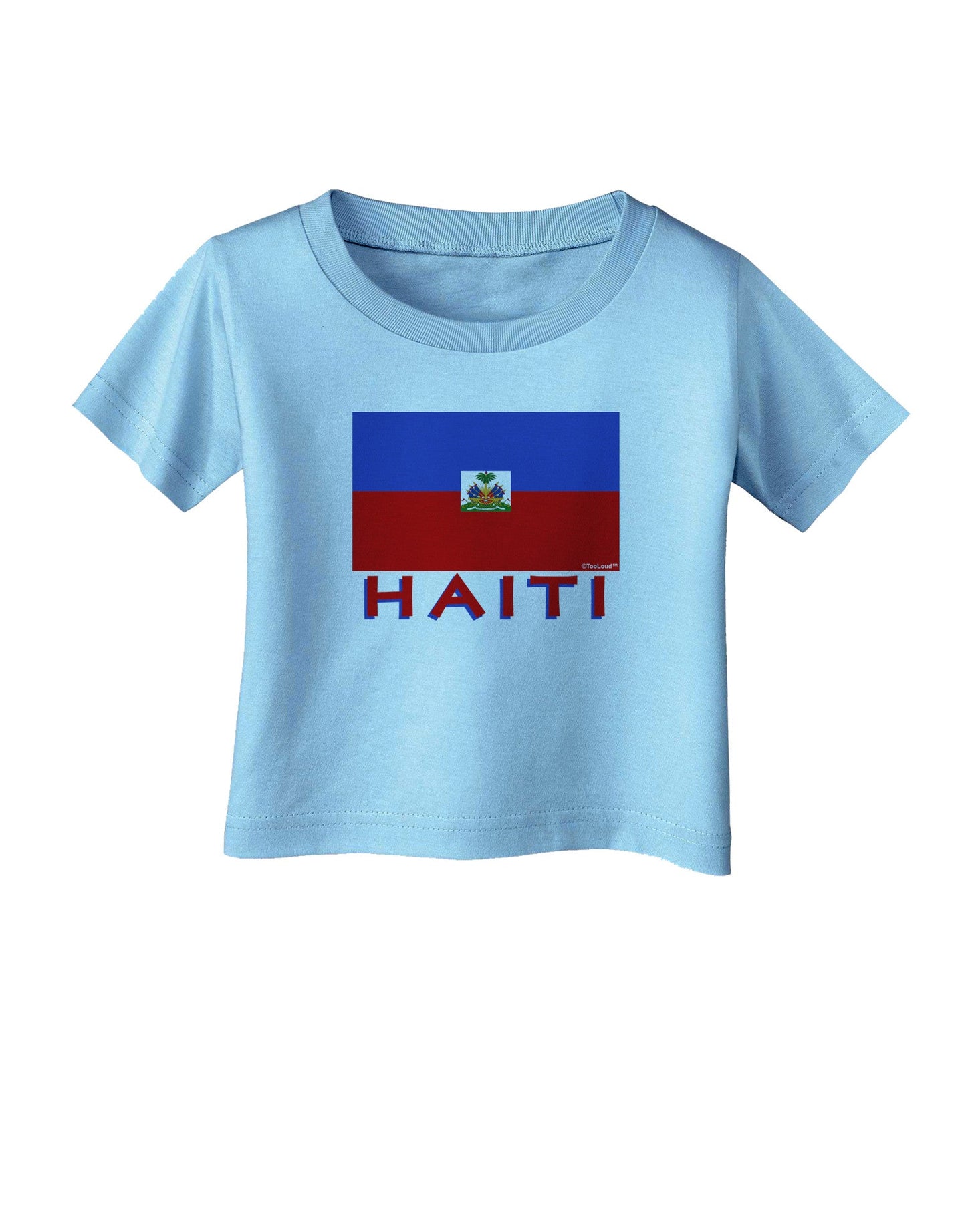 Haiti Flag Infant T-Shirt-Infant T-Shirt-TooLoud-Aquatic-Blue-06-Months-Davson Sales