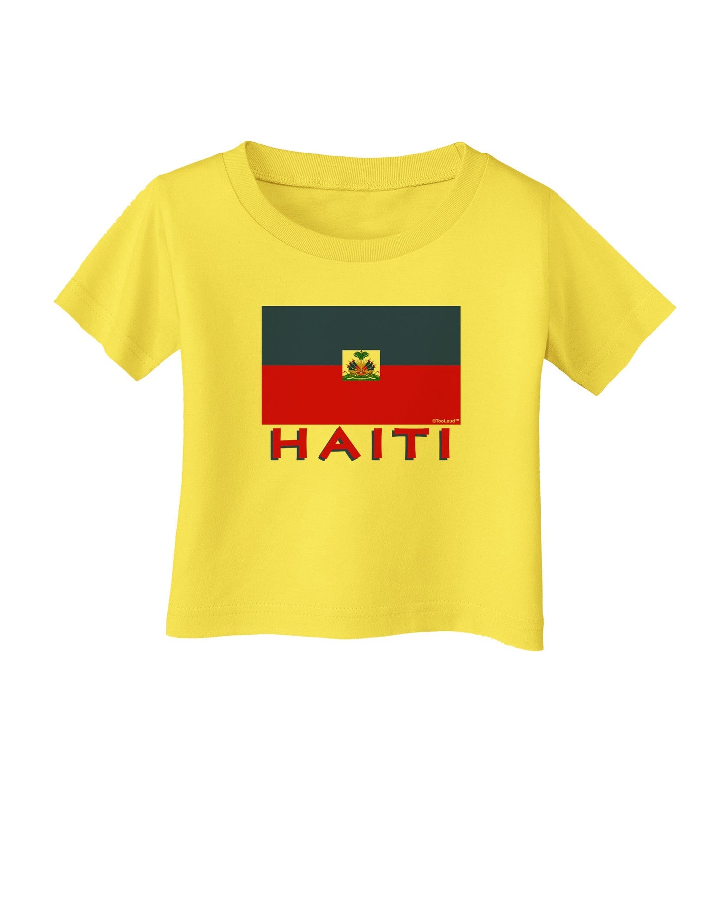 Haiti Flag Infant T-Shirt-Infant T-Shirt-TooLoud-Yellow-06-Months-Davson Sales