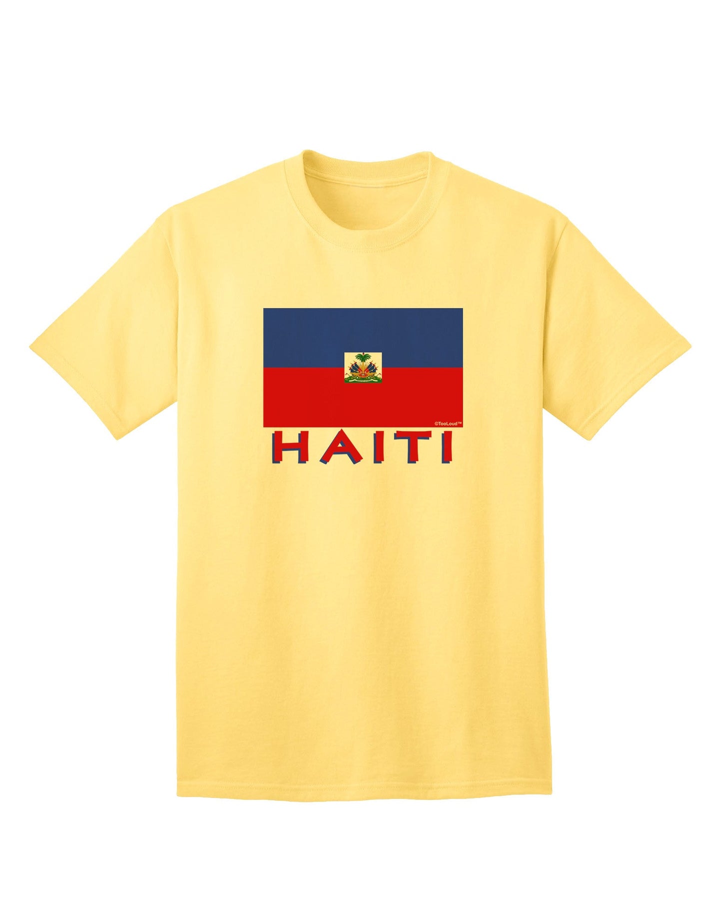 Haiti Flag Inspired Adult T-Shirt - A Patriotic Fashion Statement-Mens T-shirts-TooLoud-Yellow-Small-Davson Sales
