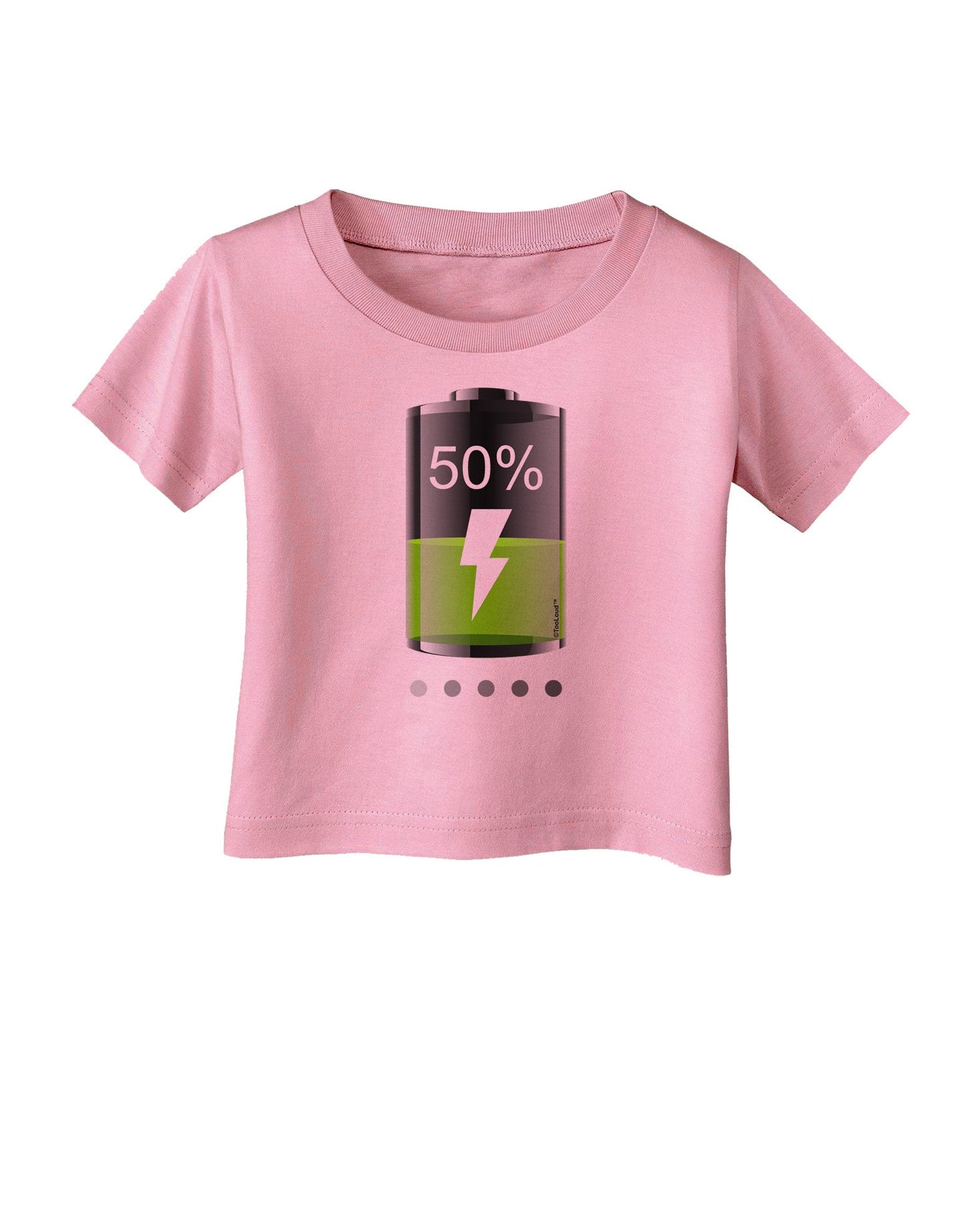 Half Energy 50 Percent Infant T-Shirt-Infant T-Shirt-TooLoud-Candy-Pink-06-Months-Davson Sales