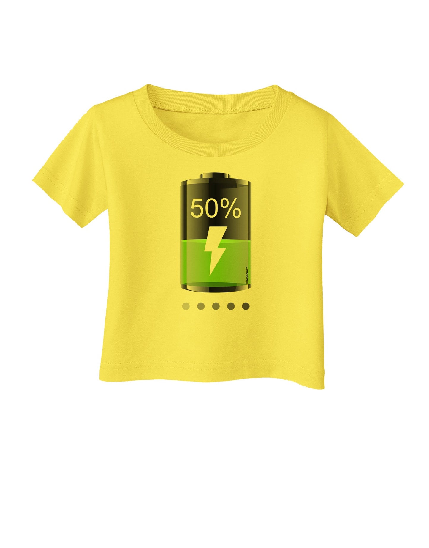 Half Energy 50 Percent Infant T-Shirt-Infant T-Shirt-TooLoud-Yellow-06-Months-Davson Sales