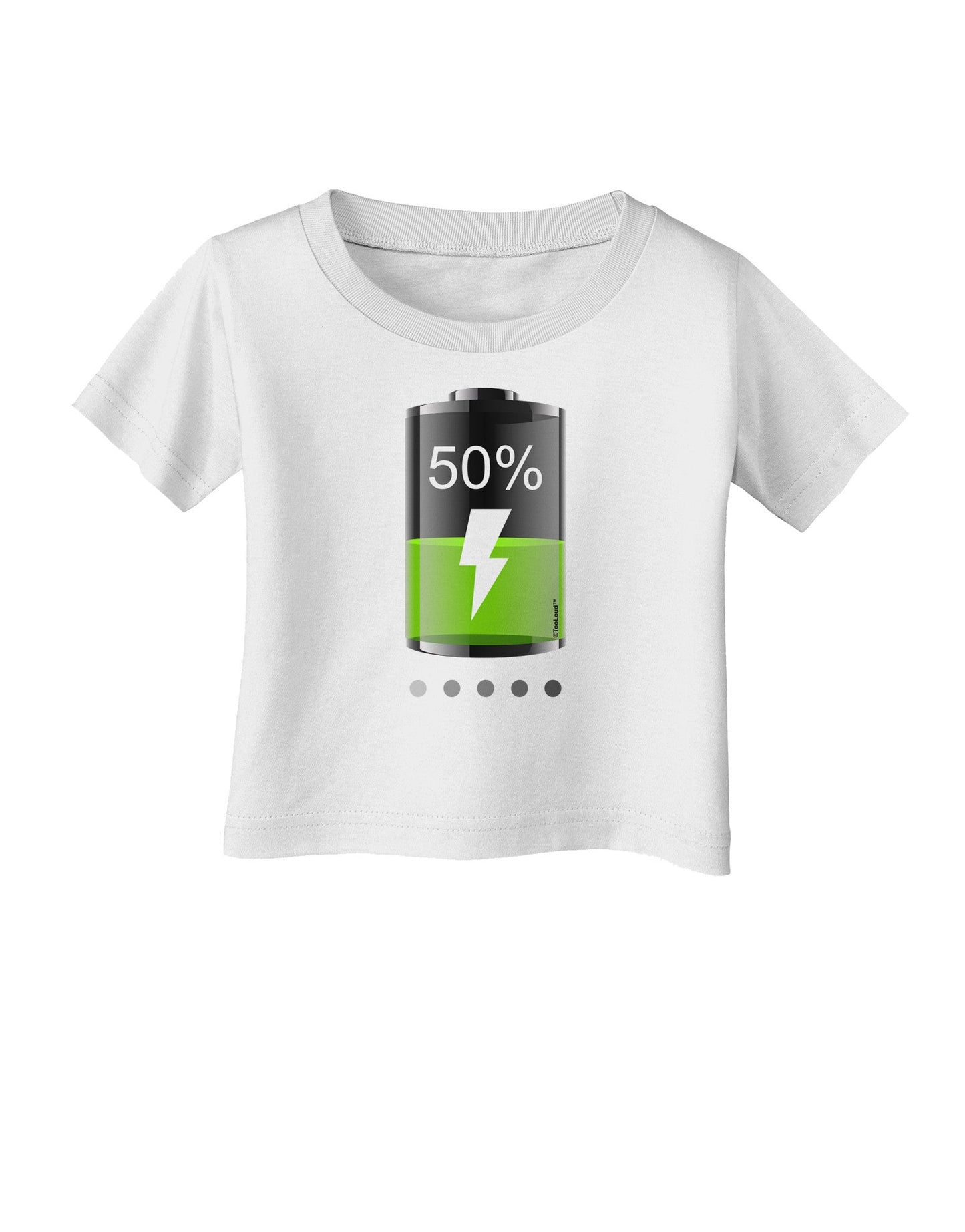 Half Energy 50 Percent Infant T-Shirt-Infant T-Shirt-TooLoud-White-06-Months-Davson Sales