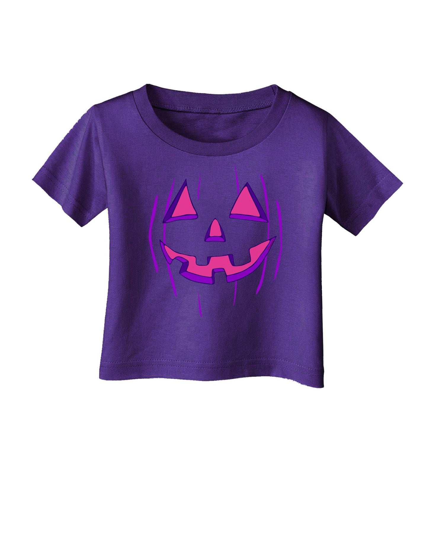 Halloween Glow Smiling Jack O Lantern Infant T-Shirt Dark-Infant T-Shirt-TooLoud-Purple-06-Months-Davson Sales
