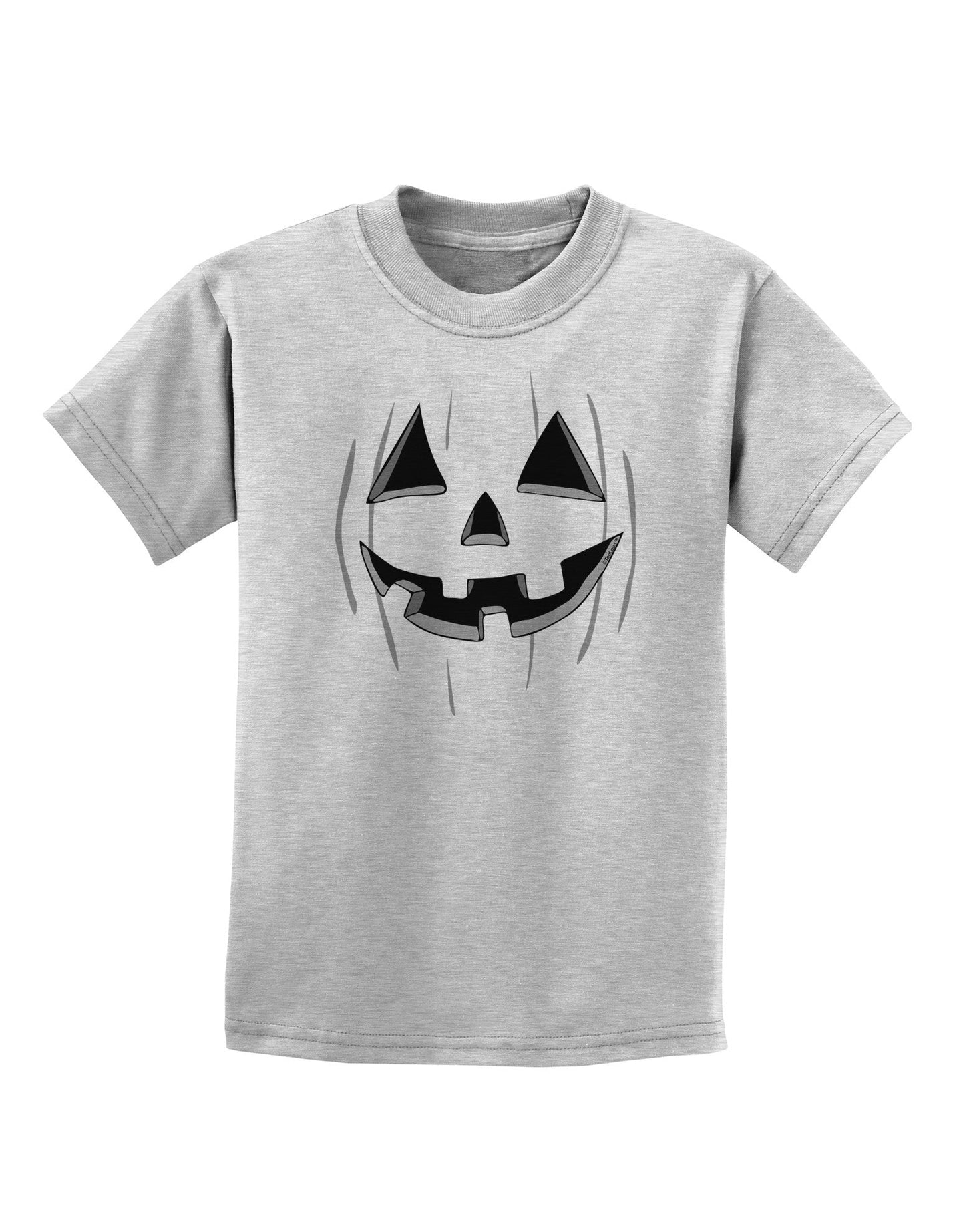 Halloween Pumpkin Smile Jack O Lantern Childrens T-Shirt-Childrens T-Shirt-TooLoud-AshGray-X-Small-Davson Sales