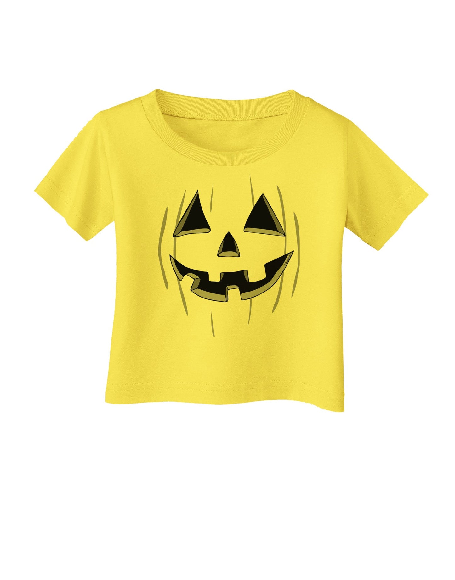 Halloween Pumpkin Smile Jack O Lantern Infant T-Shirt-Infant T-Shirt-TooLoud-Yellow-06-Months-Davson Sales