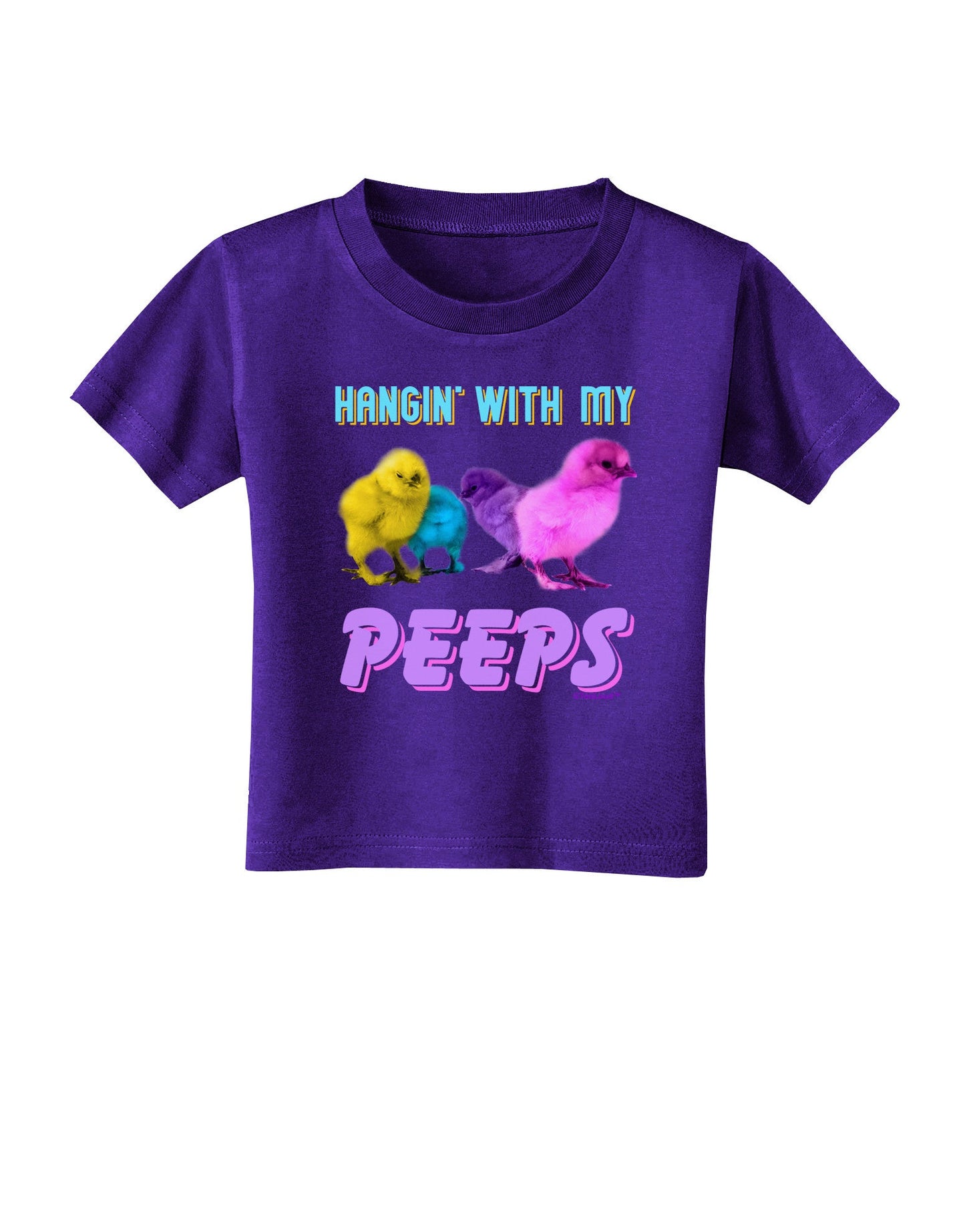 Hangin With My Peeps Toddler T-Shirt Dark-Toddler T-Shirt-TooLoud-Purple-2T-Davson Sales