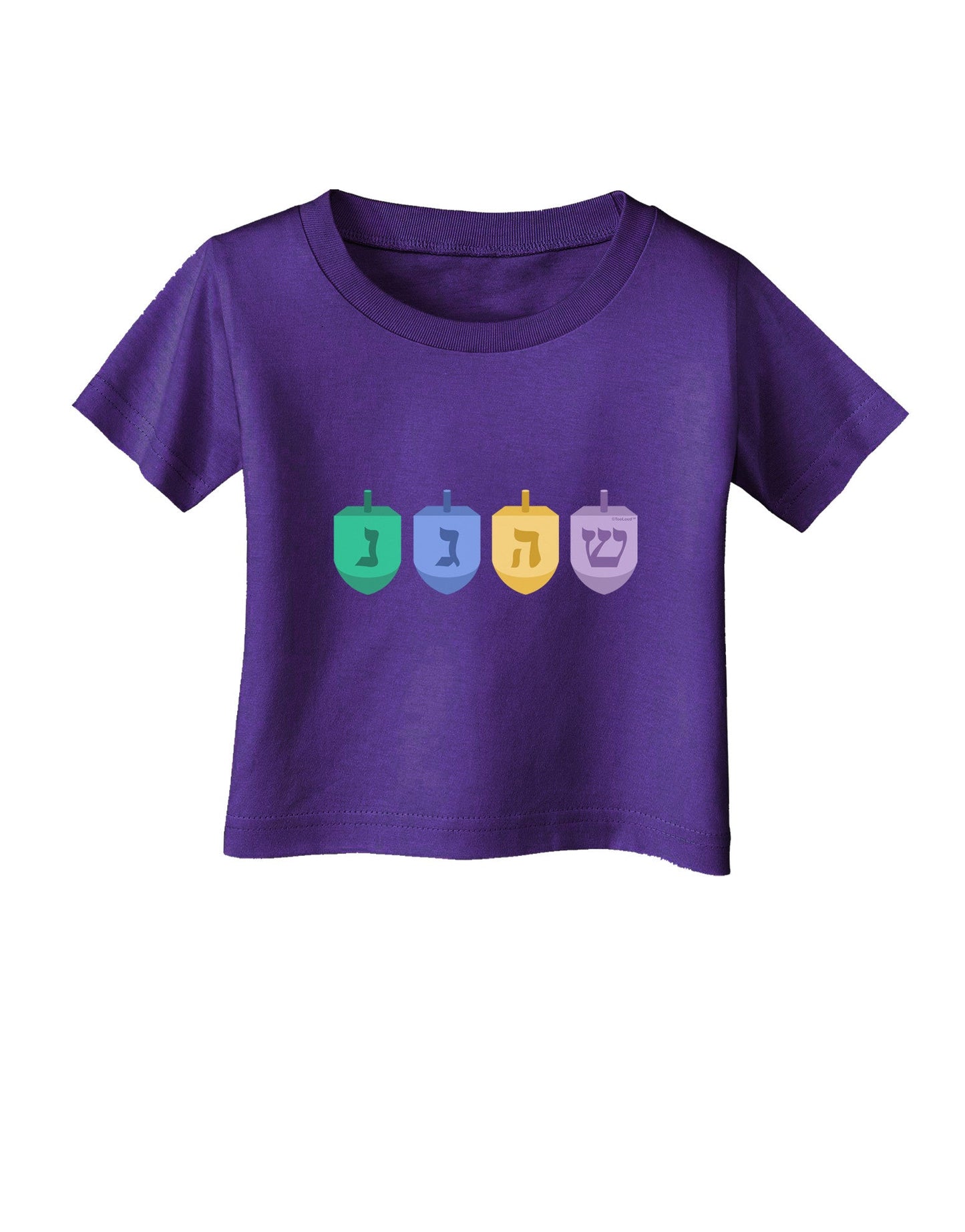 Hanukkah Dreidels Infant T-Shirt Dark-Infant T-Shirt-TooLoud-Purple-06-Months-Davson Sales