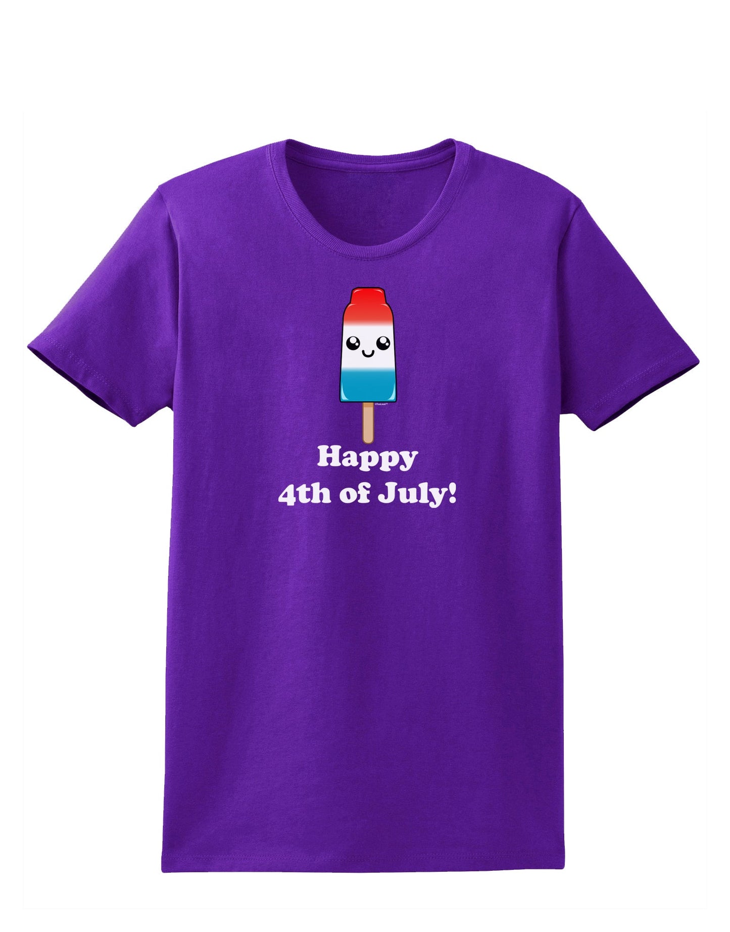 Happy 4th of July Popsicle Womens Dark T-Shirt-TooLoud-Purple-X-Small-Davson Sales