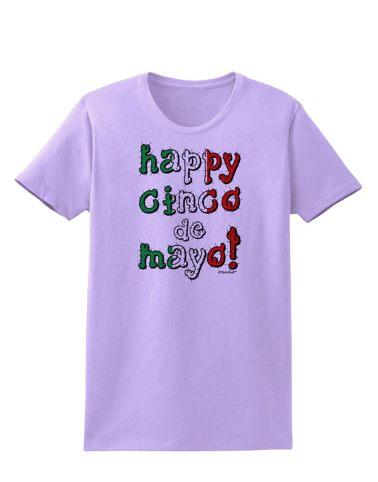 Happy Cinco de Mayo - Cactus Design Womens T-Shirt by TooLoud-Womens T-Shirt-TooLoud-Lavender-X-Small-Davson Sales