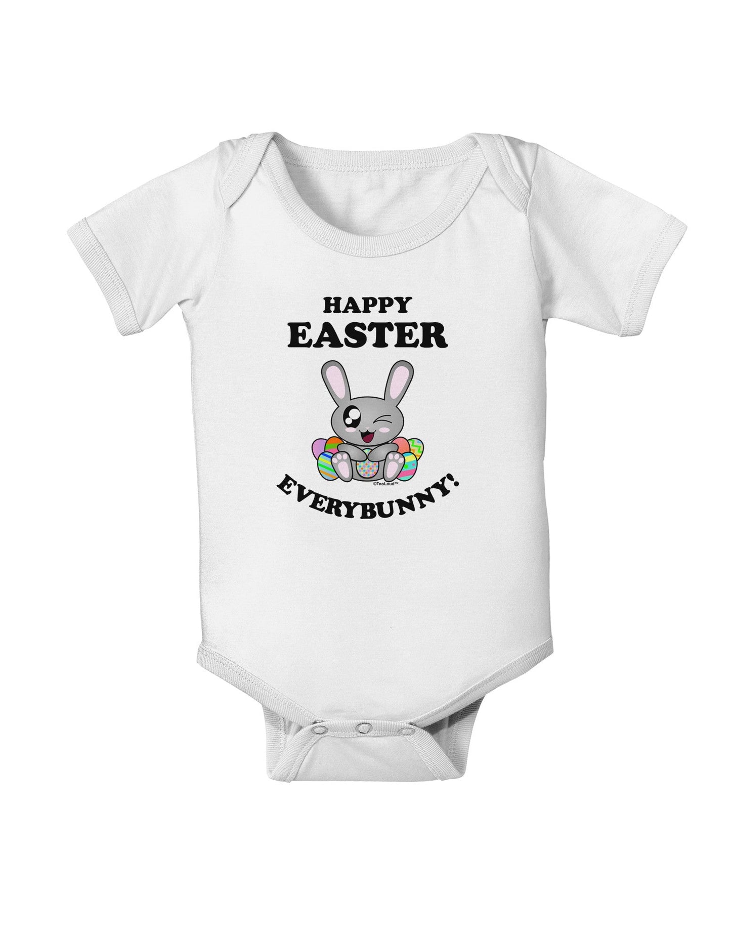 Happy Easter Everybunny Baby Romper Bodysuit-Baby Romper-TooLoud-White-06-Months-Davson Sales