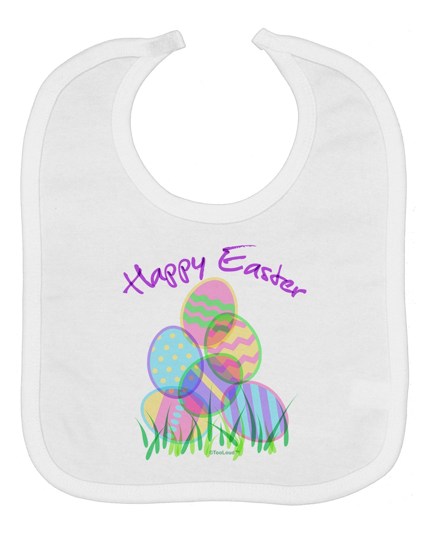 Happy Easter Gel Look Print Baby Bib