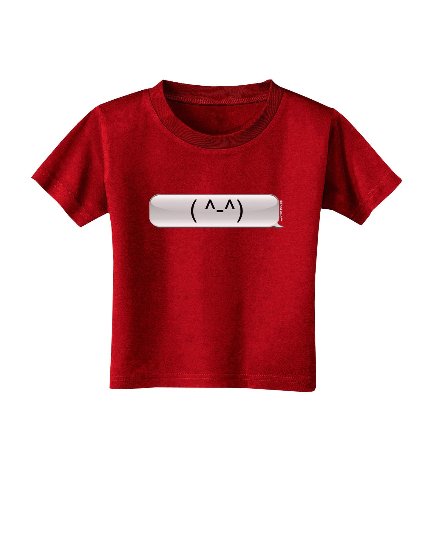 Happy FaceText Bubble Toddler T-Shirt Dark-Toddler T-Shirt-TooLoud-Red-2T-Davson Sales
