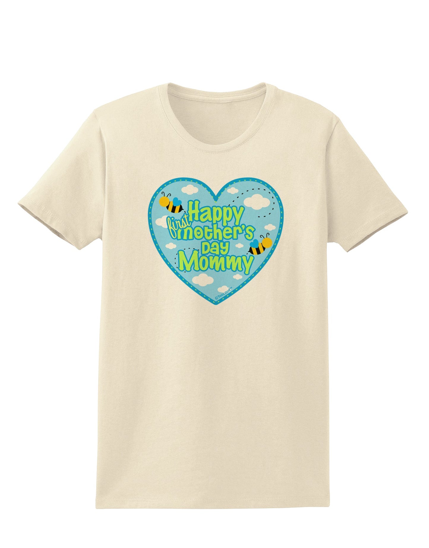 Happy First Mother's Day Mommy - Blue Womens T-Shirt by TooLoud-Womens T-Shirt-TooLoud-Natural-X-Small-Davson Sales