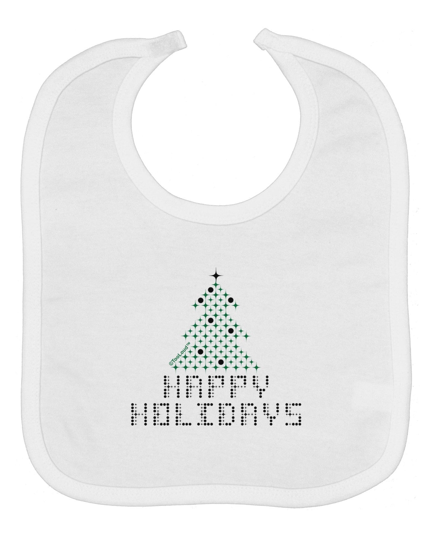 Happy Holidays Sparkles Baby Bib