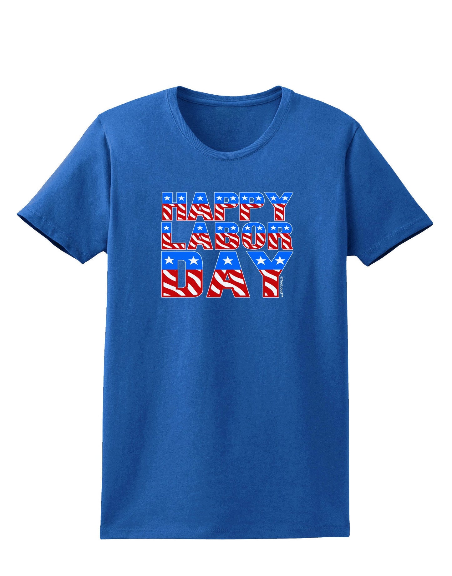 Happy Labor Day ColorText Womens Dark T-Shirt-TooLoud-Royal-Blue-X-Small-Davson Sales