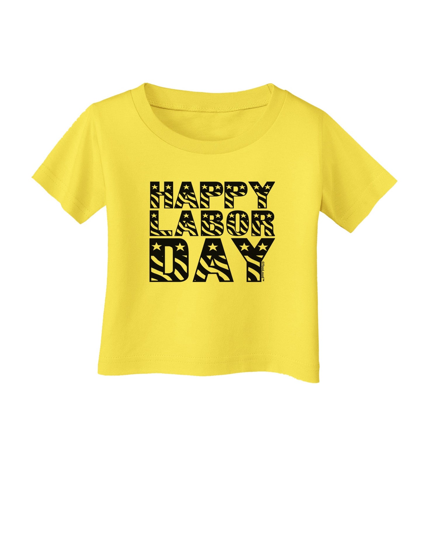 Happy Labor Day Text Infant T-Shirt-Infant T-Shirt-TooLoud-Yellow-06-Months-Davson Sales
