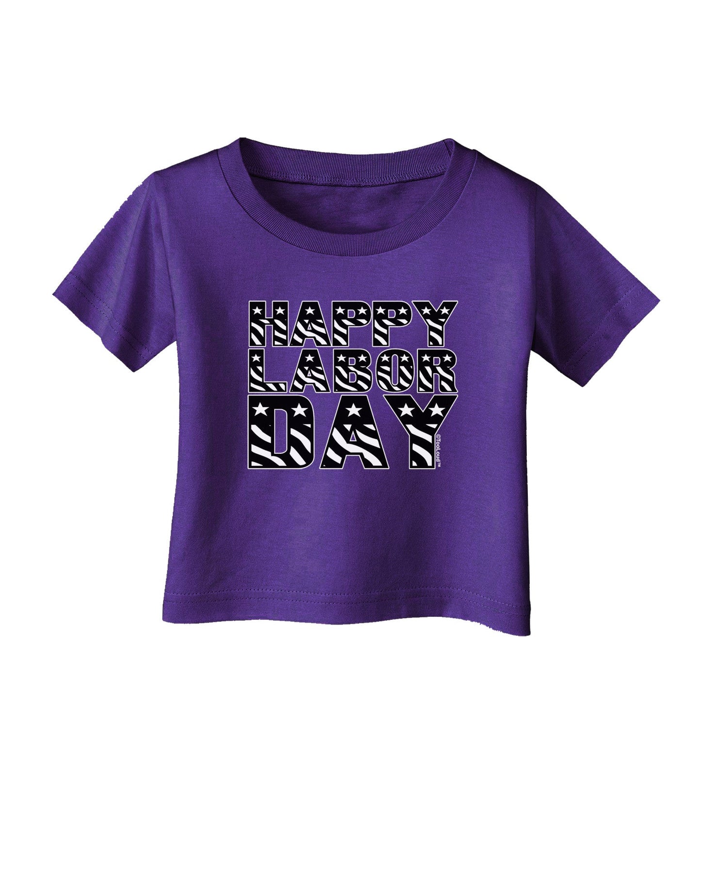 Happy Labor Day Text Infant T-Shirt Dark-Infant T-Shirt-TooLoud-Purple-06-Months-Davson Sales