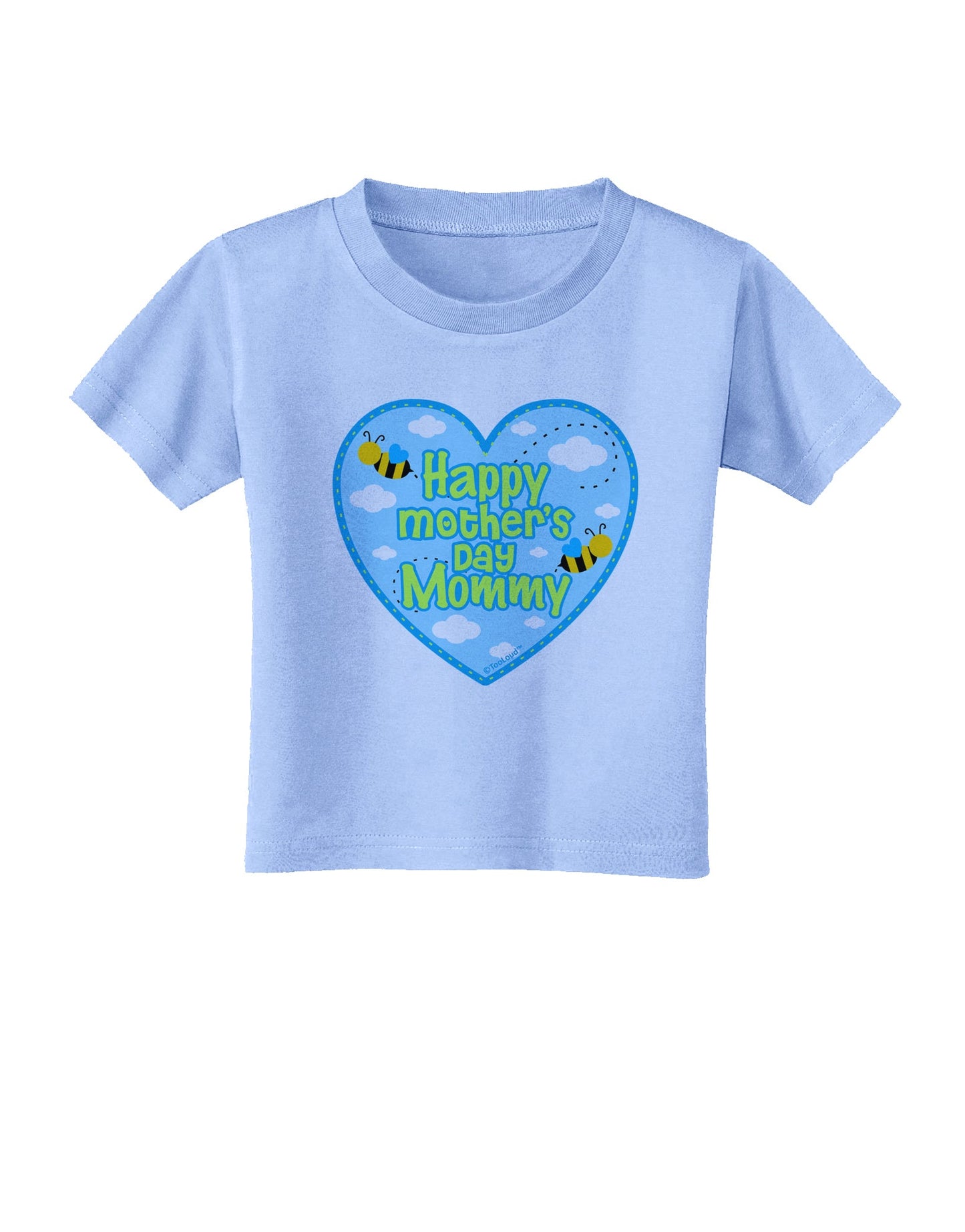 Happy Mother's Day Mommy - Blue Toddler T-Shirt by TooLoud-Toddler T-Shirt-TooLoud-Aquatic-Blue-2T-Davson Sales