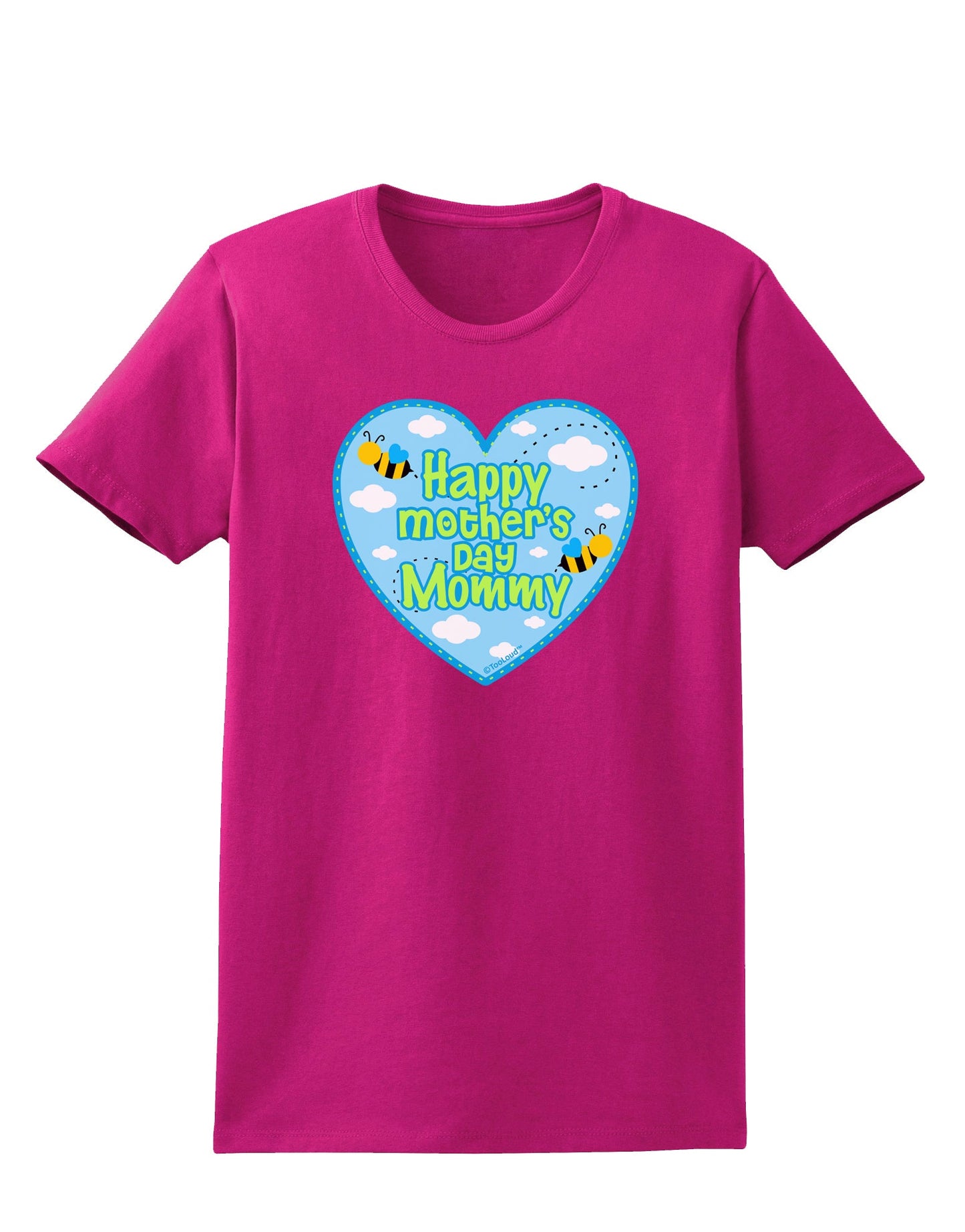 Happy Mother's Day Mommy - Blue Womens Dark T-Shirt by TooLoud-Womens T-Shirt-TooLoud-Hot-Pink-Small-Davson Sales