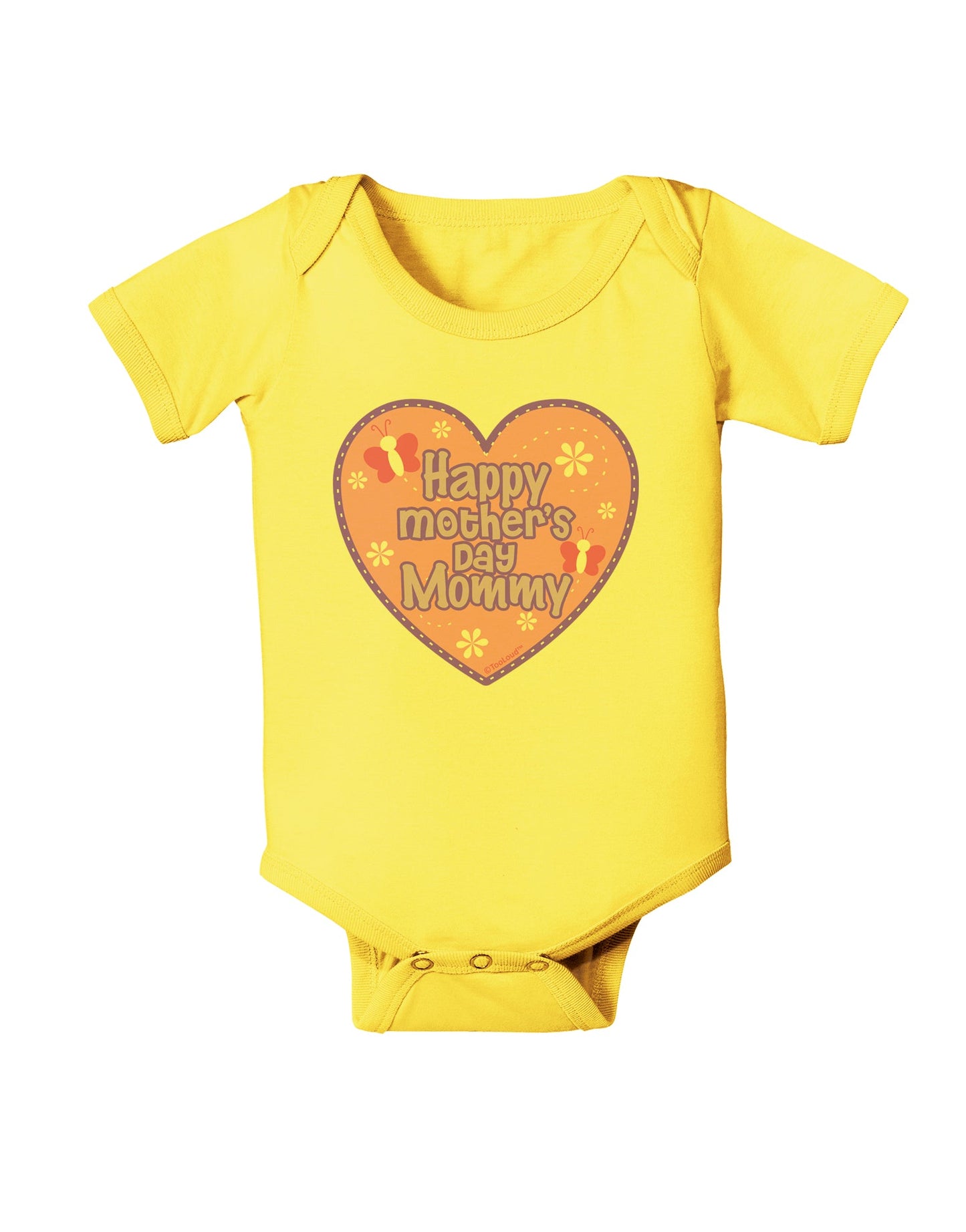 Happy Mother's Day Mommy - Pink Baby Romper Bodysuit by TooLoud-Baby Romper-TooLoud-Yellow-06-Months-Davson Sales