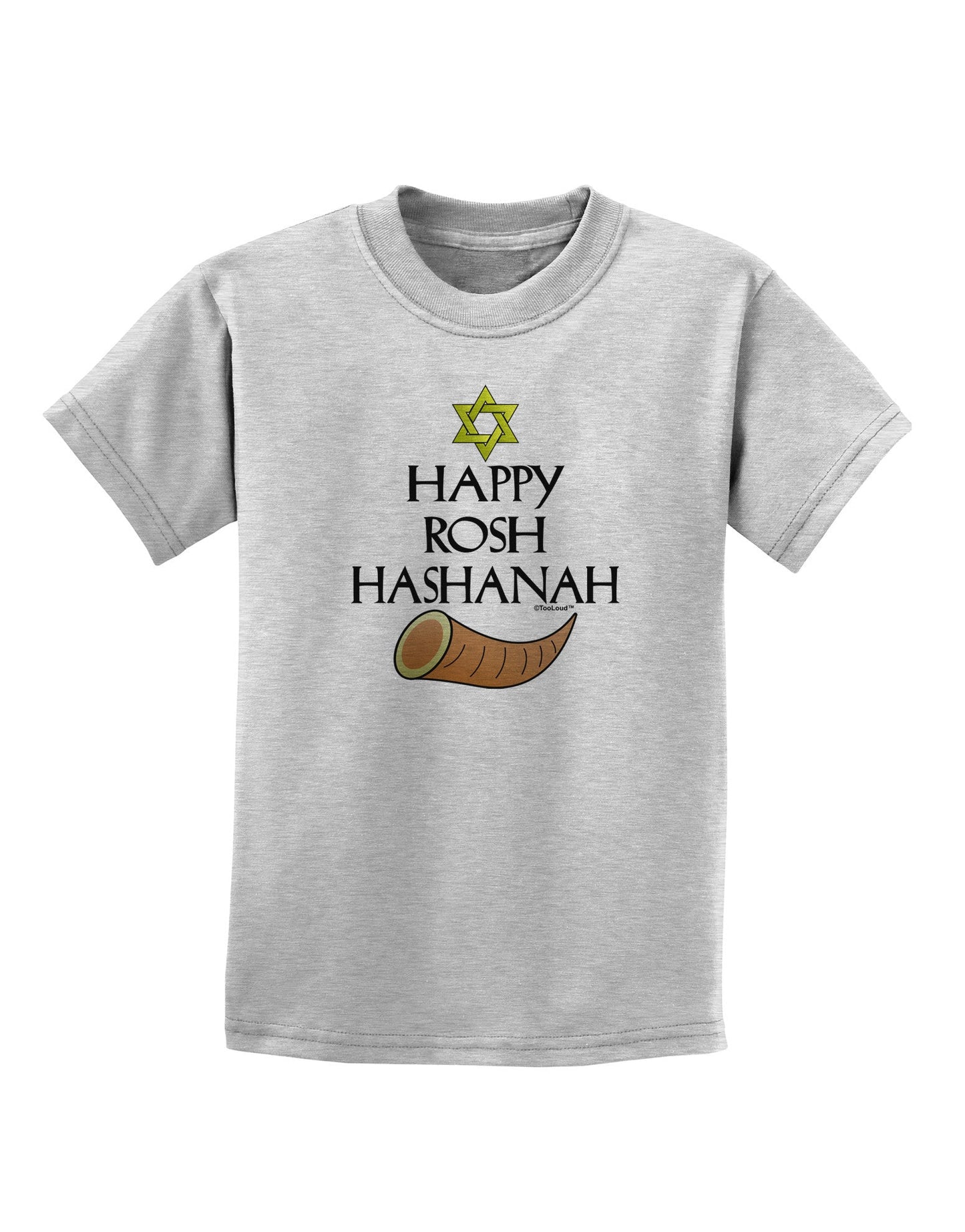 Happy Rosh Hashanah Childrens T-Shirt-Childrens T-Shirt-TooLoud-AshGray-X-Small-Davson Sales
