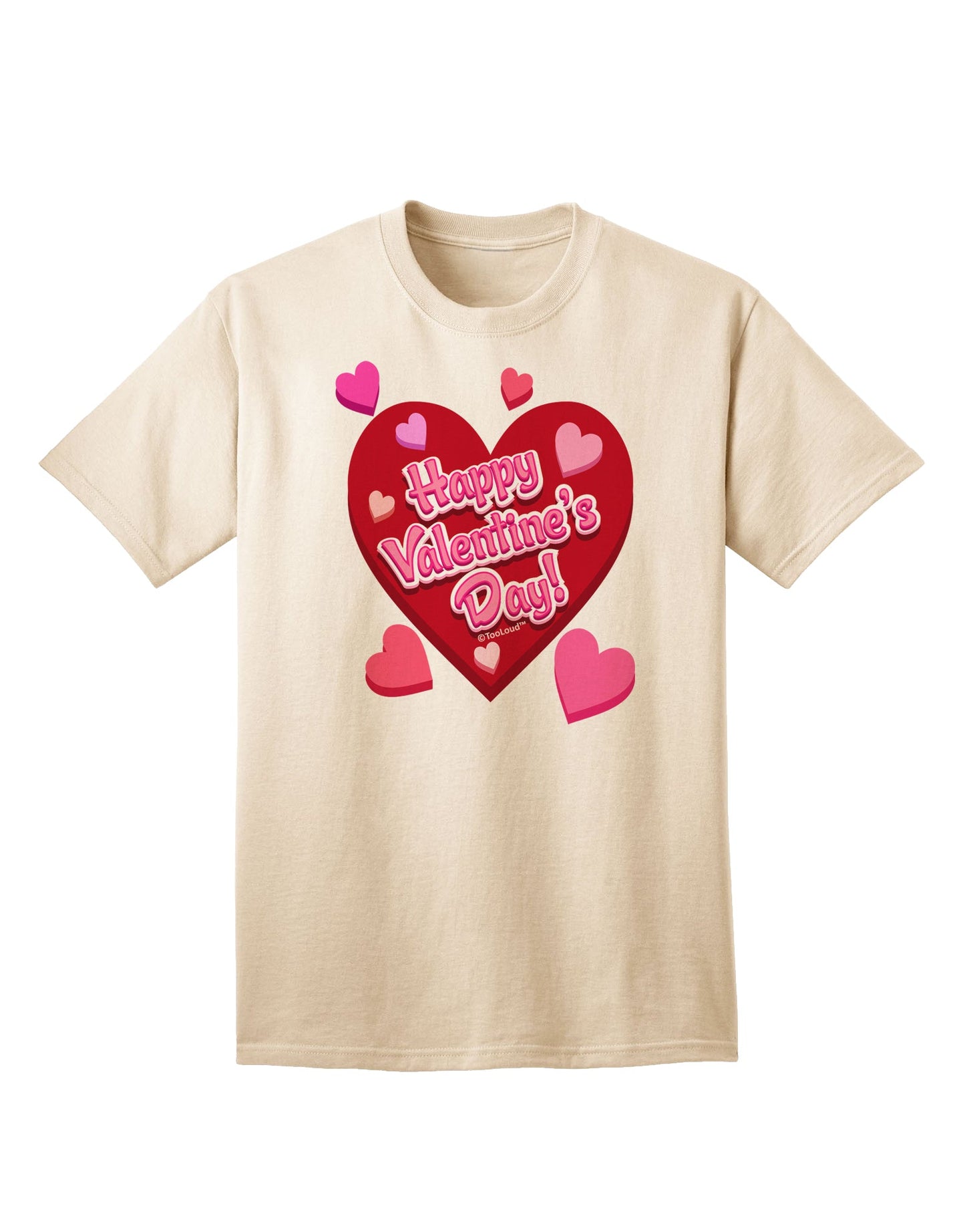 Happy Valentine's Day - Romantic Hearts Collection: Premium Adult T-Shirt-Mens T-shirts-TooLoud-Natural-Small-Davson Sales