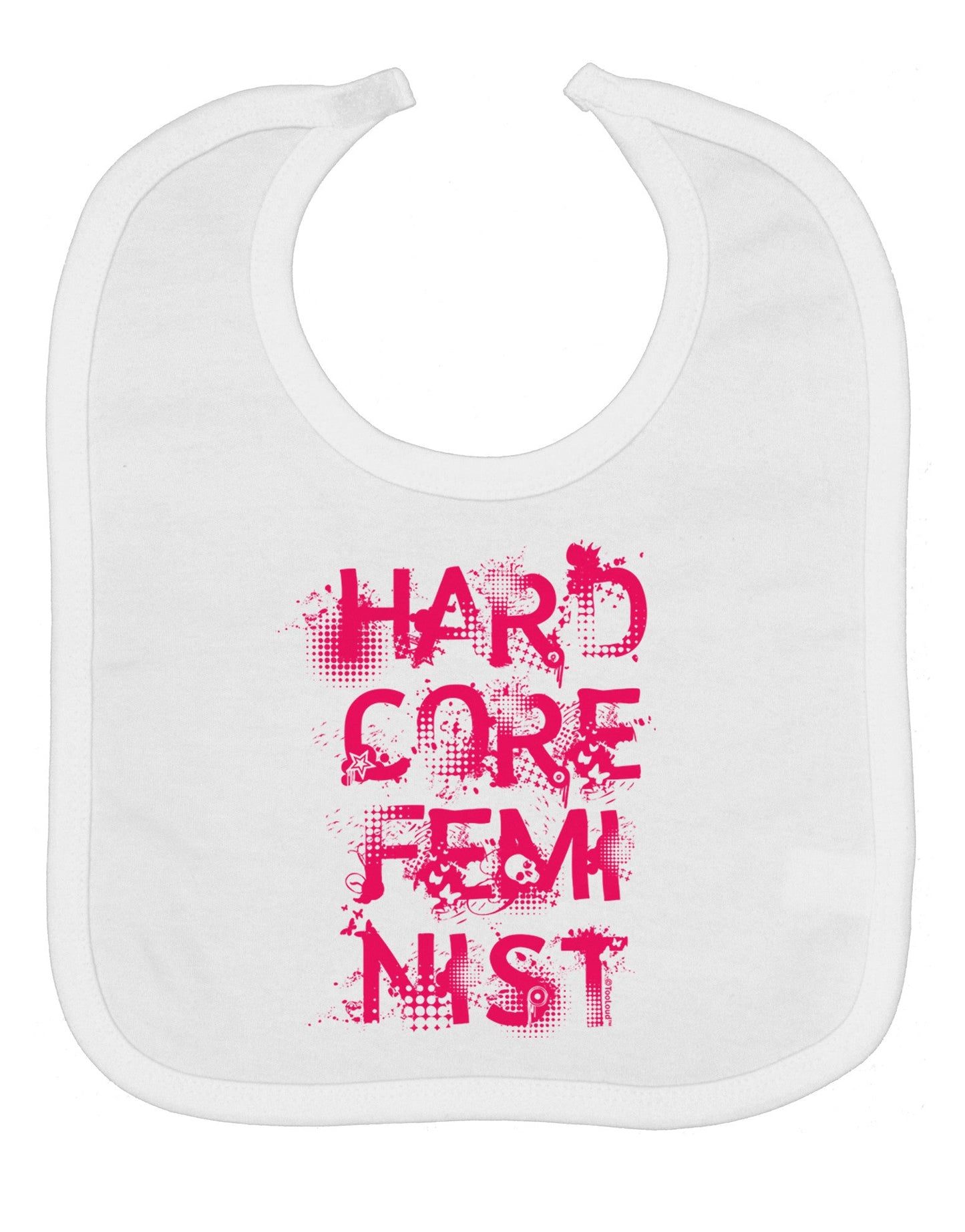 Hardcore Feminist - Pink Baby Bib