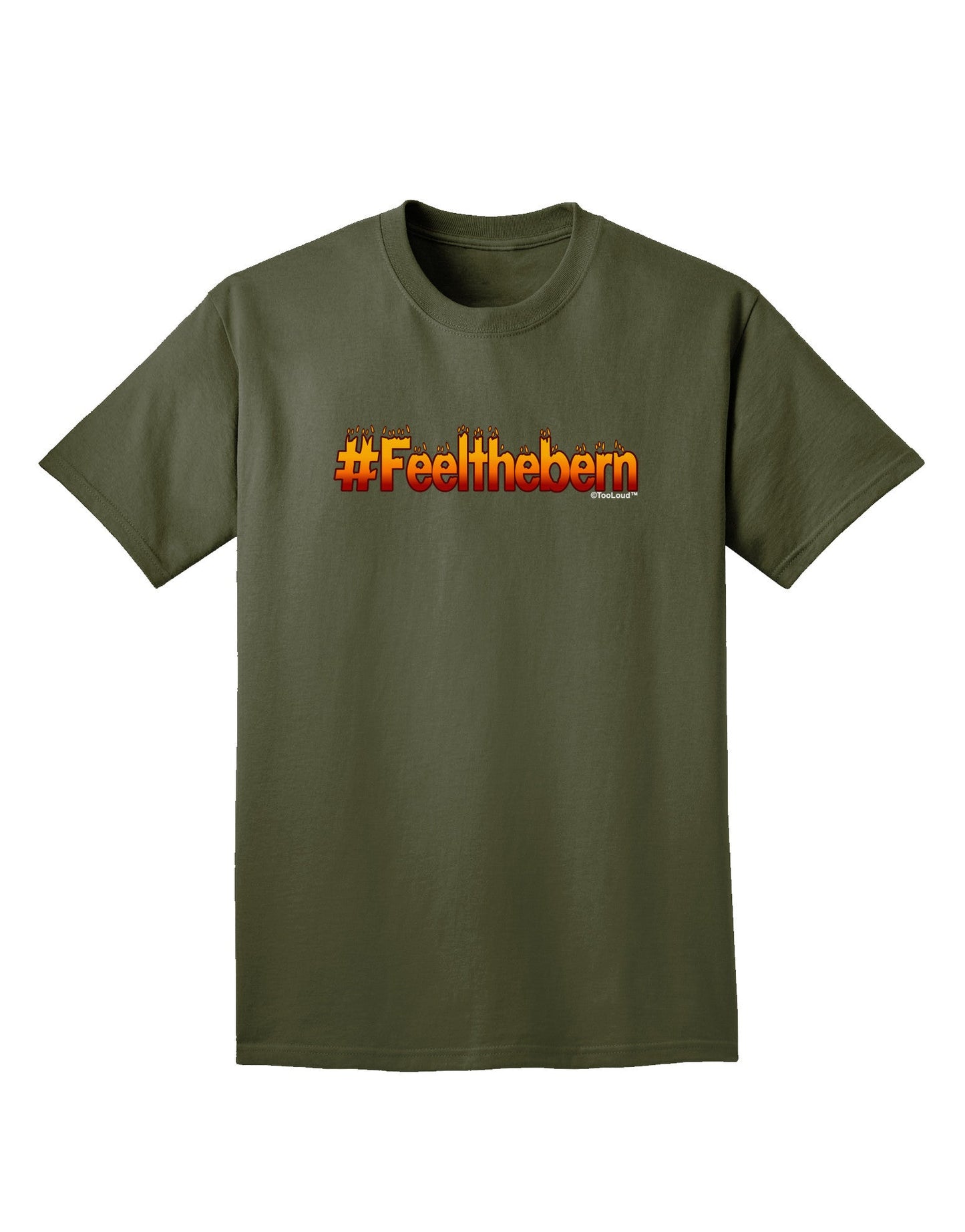 Hashtag Feelthebern Adult Dark T-Shirt-Mens T-Shirt-TooLoud-Military-Green-Small-Davson Sales