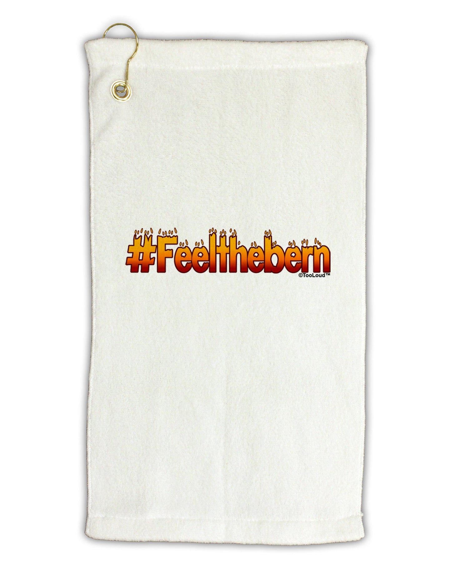 Hashtag Feelthebern Micro Terry Gromet Golf Towel 11"x19-Golf Towel-TooLoud-White-Davson Sales