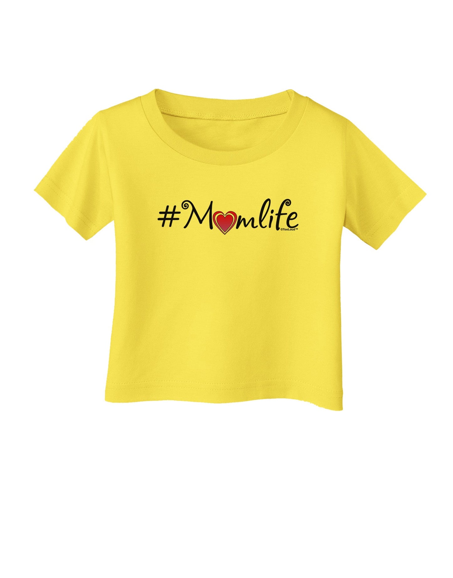 Hashtag Momlife Infant T-Shirt-Infant T-Shirt-TooLoud-Yellow-06-Months-Davson Sales