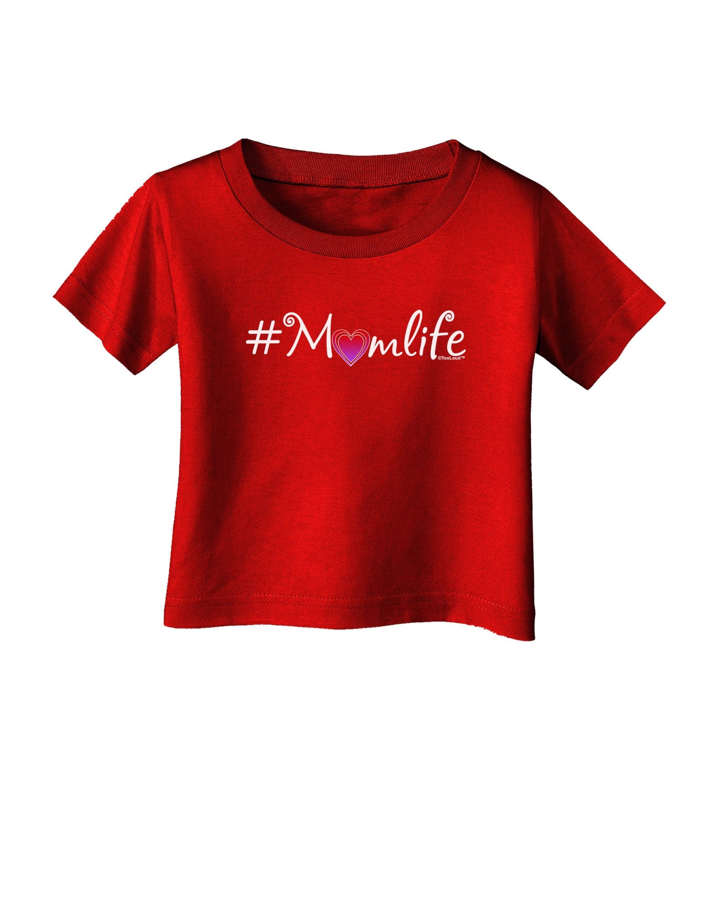 Hashtag Momlife Infant T-Shirt Dark-Infant T-Shirt-TooLoud-Red-06-Months-Davson Sales