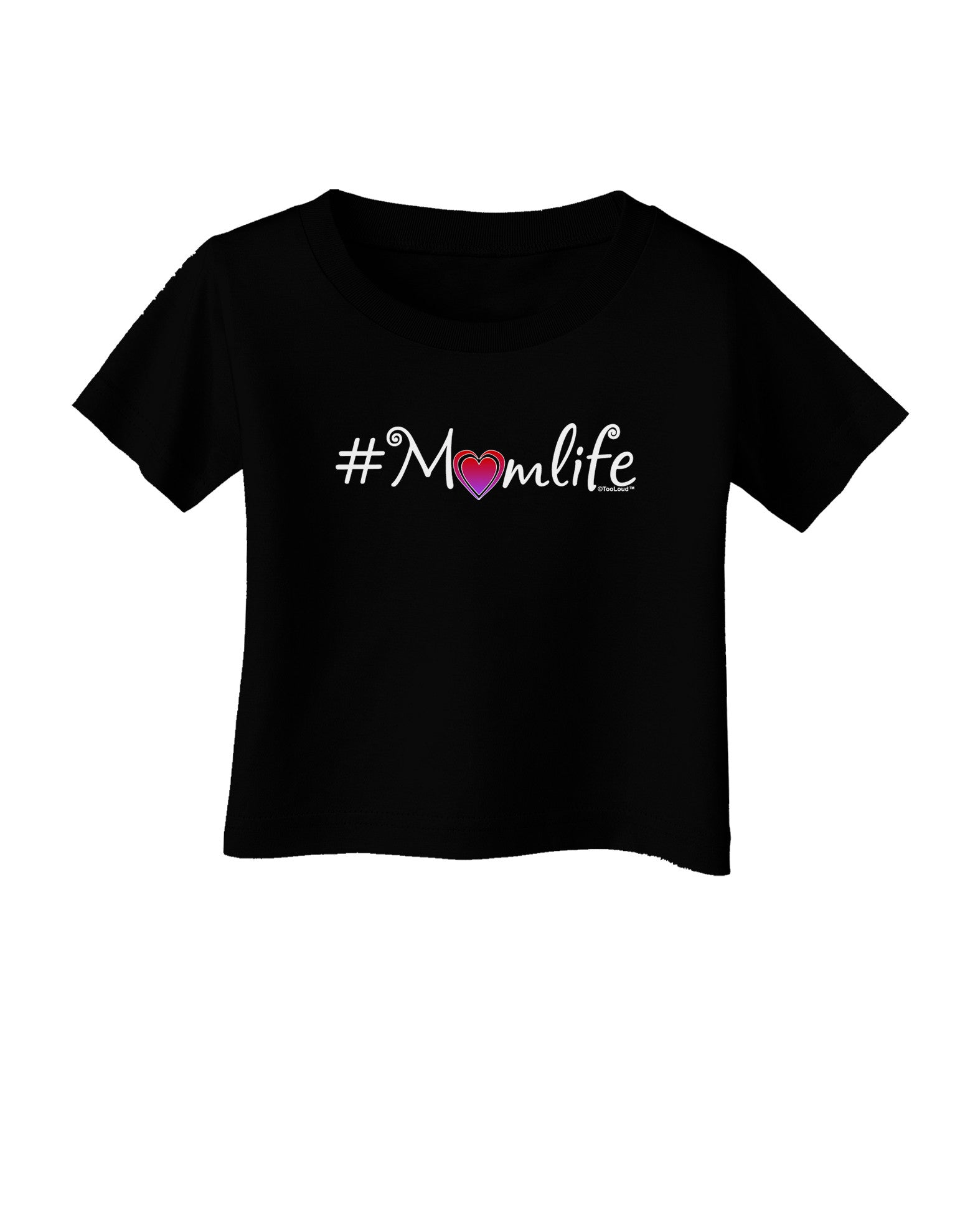 Hashtag Momlife Infant T-Shirt Dark-Infant T-Shirt-TooLoud-Black-06-Months-Davson Sales