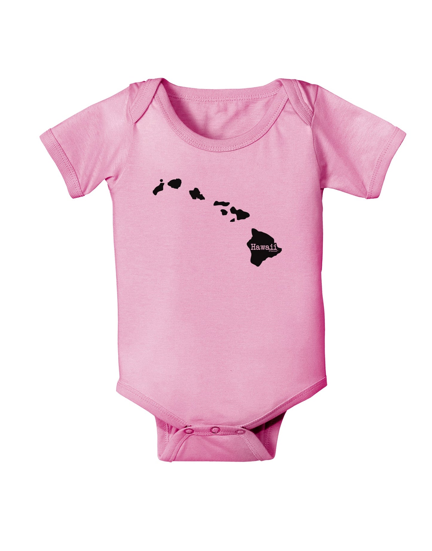 Hawaii - United States Shape Baby Romper Bodysuit by TooLoud-Baby Romper-TooLoud-Light-Pink-06-Months-Davson Sales