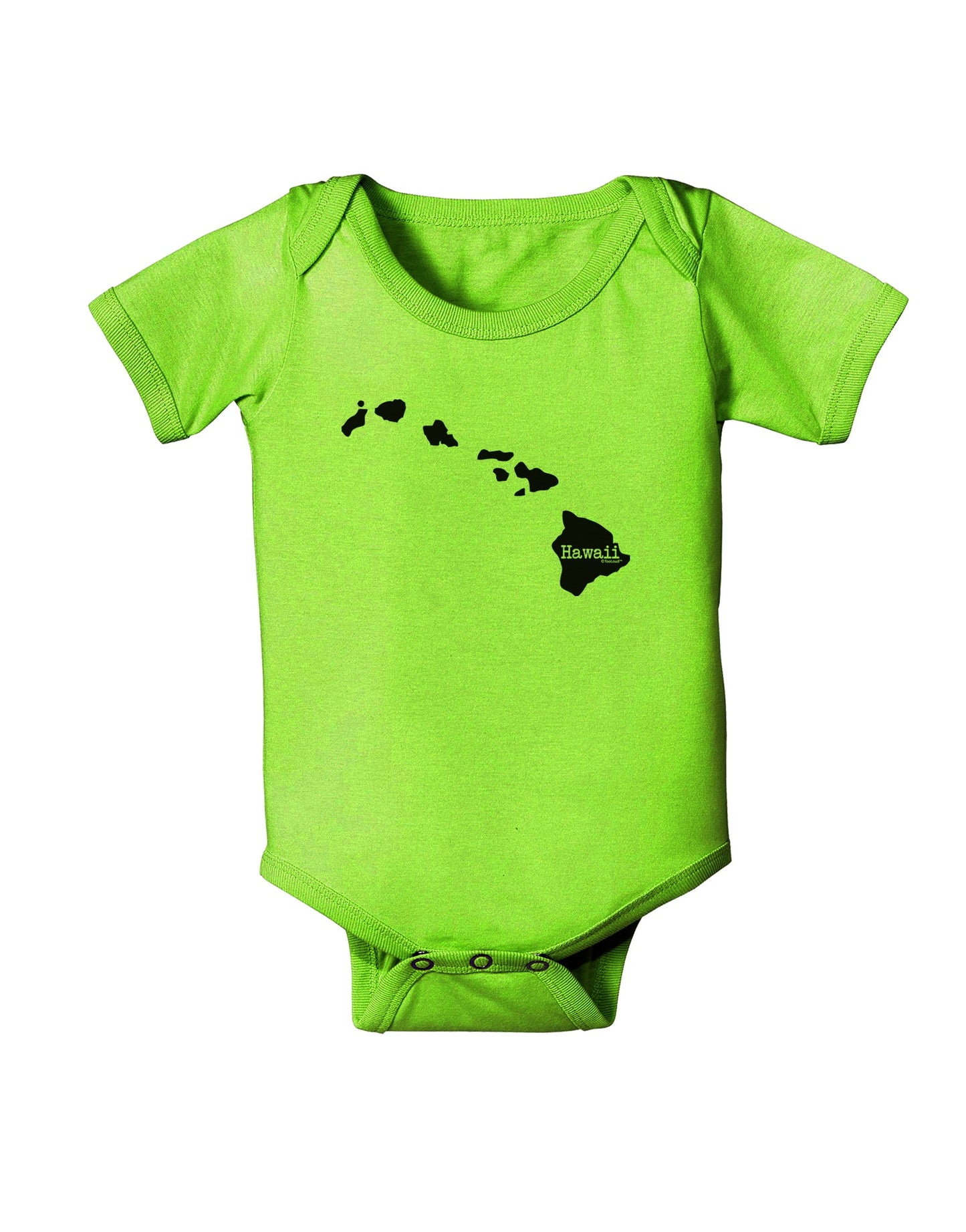 Hawaii - United States Shape Baby Romper Bodysuit by TooLoud-Baby Romper-TooLoud-Lime-Green-06-Months-Davson Sales