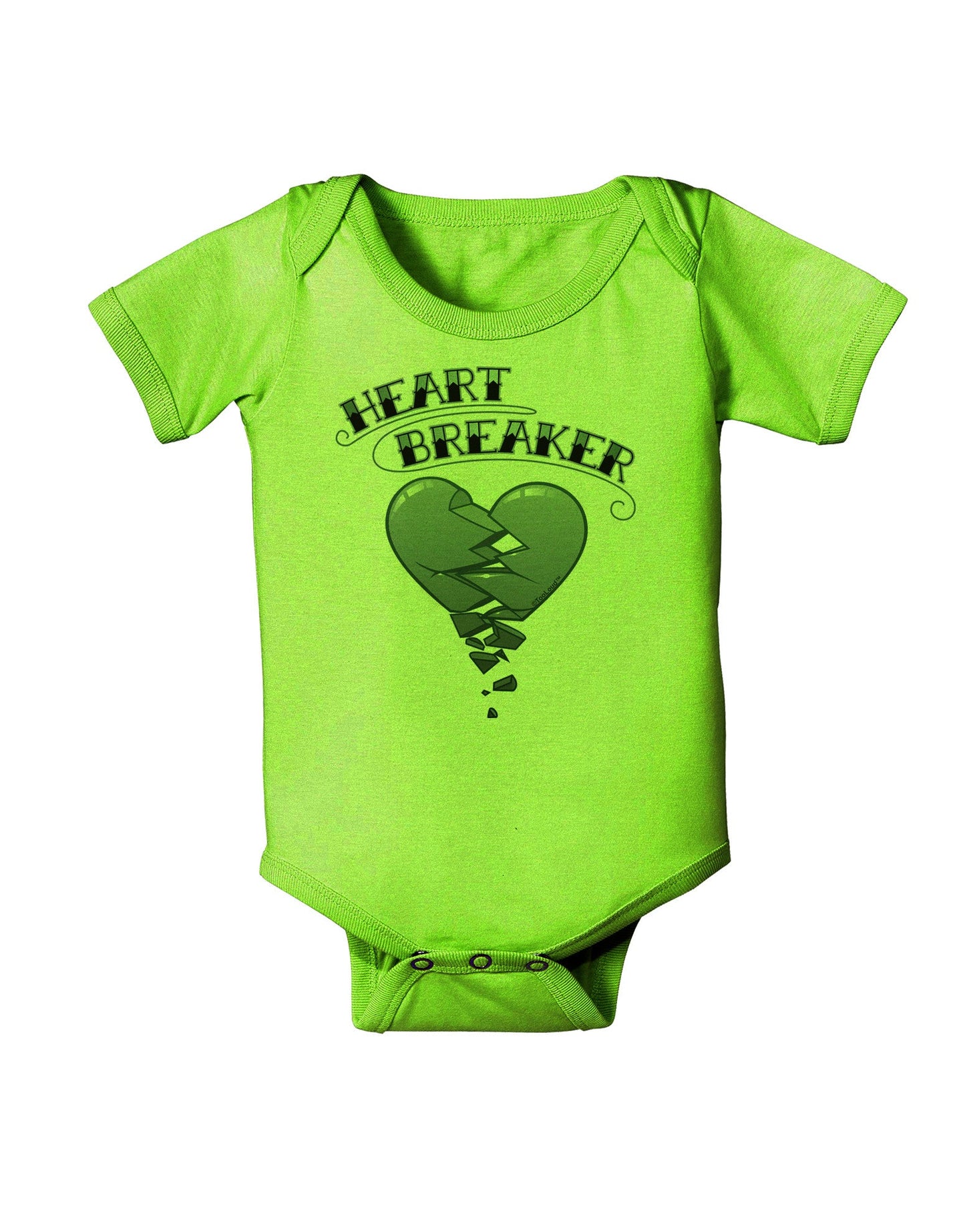 Heart Breaker Manly Baby Romper Bodysuit by-Baby Romper-TooLoud-Lime-06-Months-Davson Sales