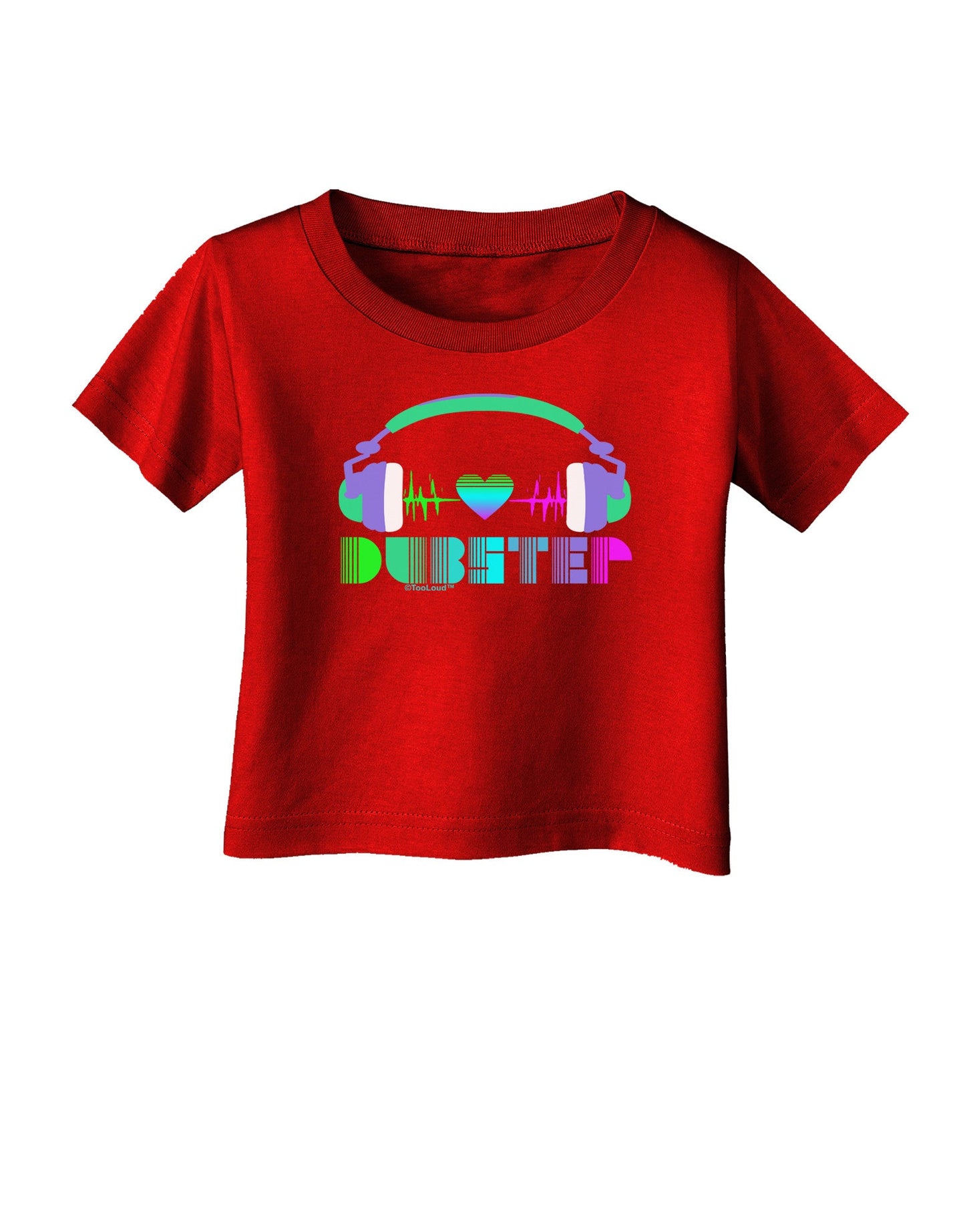 Heart Dubstep Infant T-Shirt Dark-Infant T-Shirt-TooLoud-Red-06-Months-Davson Sales