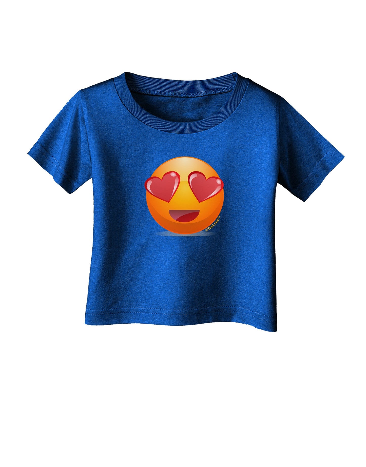 Heart Eye Emoji Infant T-Shirt Dark-Infant T-Shirt-TooLoud-Royal-Blue-06-Months-Davson Sales