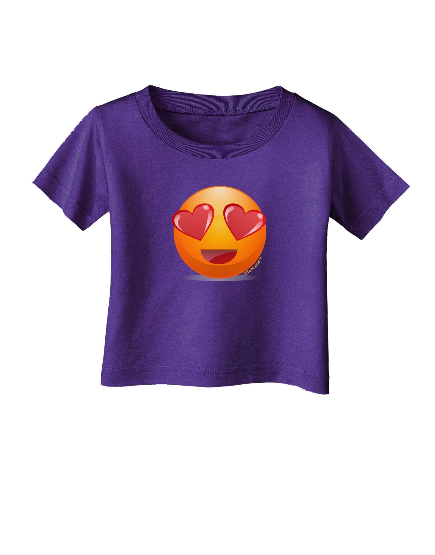 Heart Eye Emoji Infant T-Shirt Dark-Infant T-Shirt-TooLoud-Purple-06-Months-Davson Sales