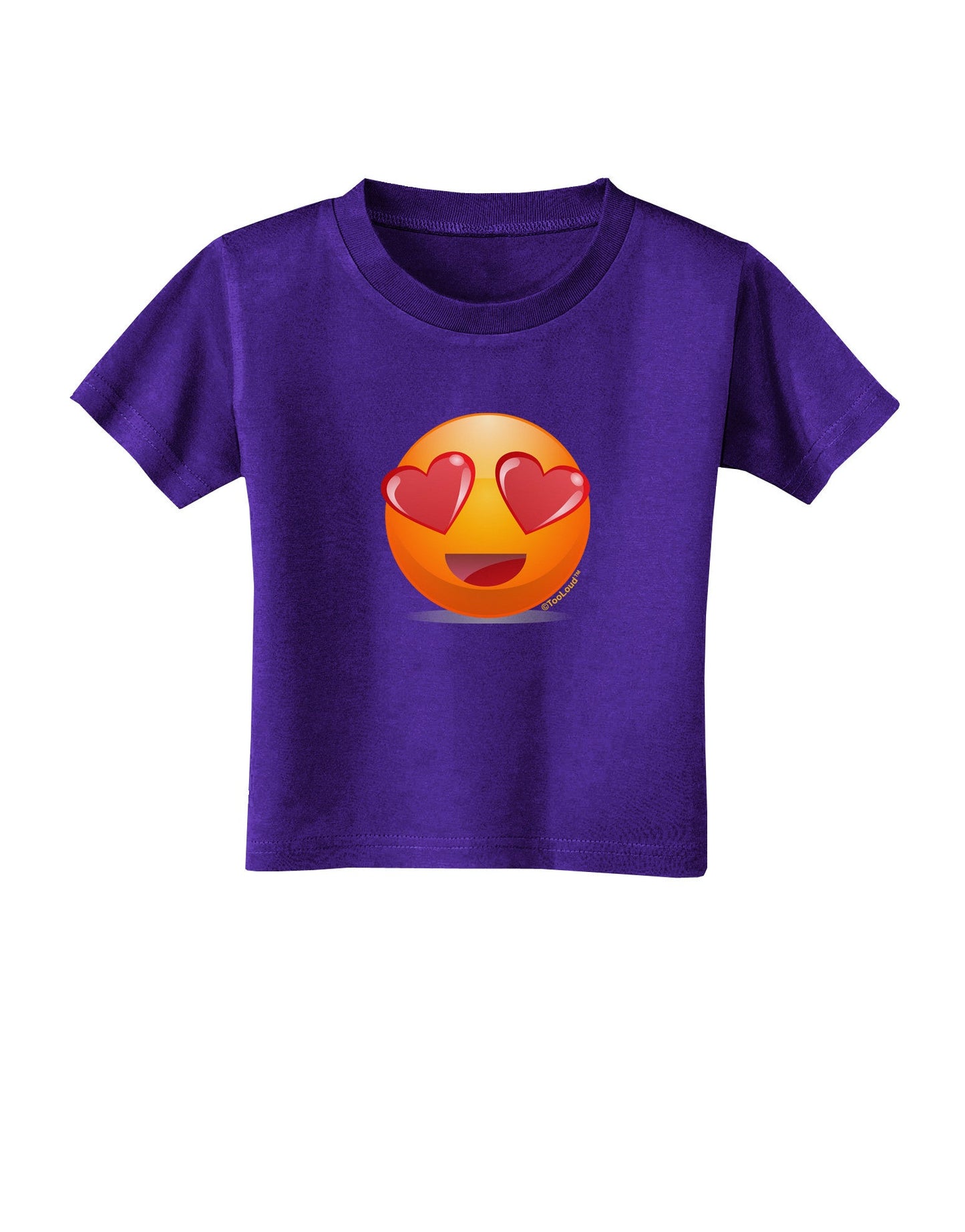 Heart Eye Emoji Toddler T-Shirt Dark-Toddler T-Shirt-TooLoud-Purple-2T-Davson Sales