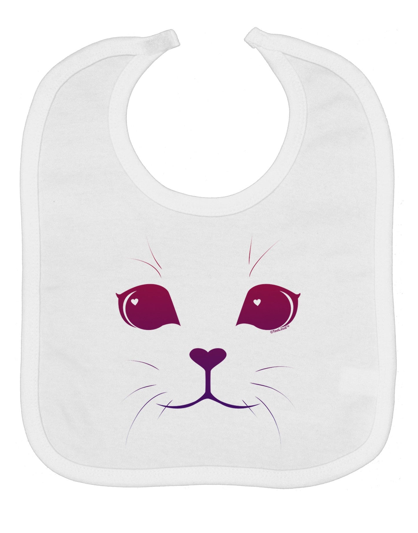 Heart Kitten Baby Bib by