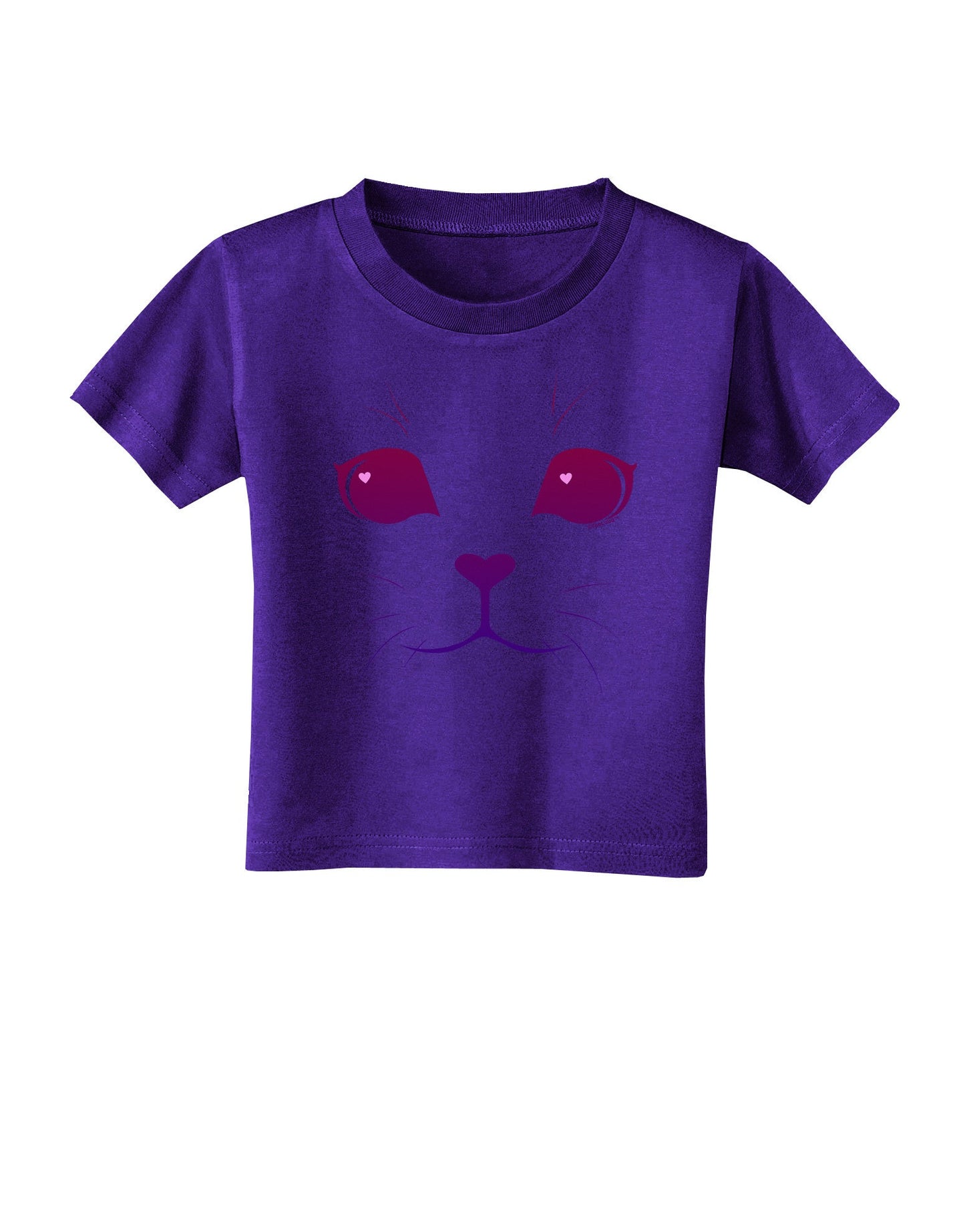 Heart Kitten Toddler T-Shirt Dark by-Toddler T-Shirt-TooLoud-Purple-2T-Davson Sales