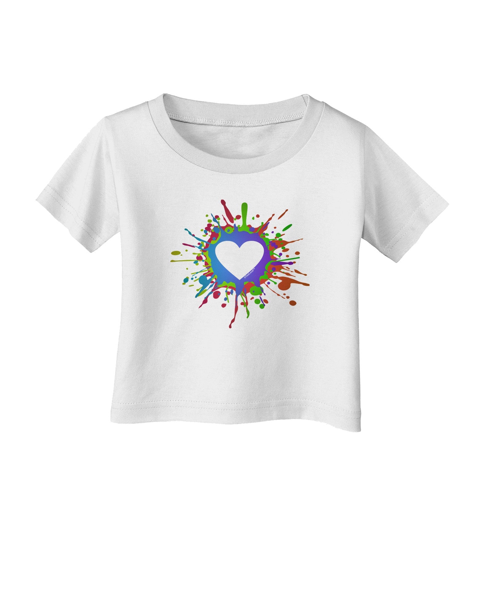 Heart Paint Splatter Infant T-Shirt-Infant T-Shirt-TooLoud-White-06-Months-Davson Sales