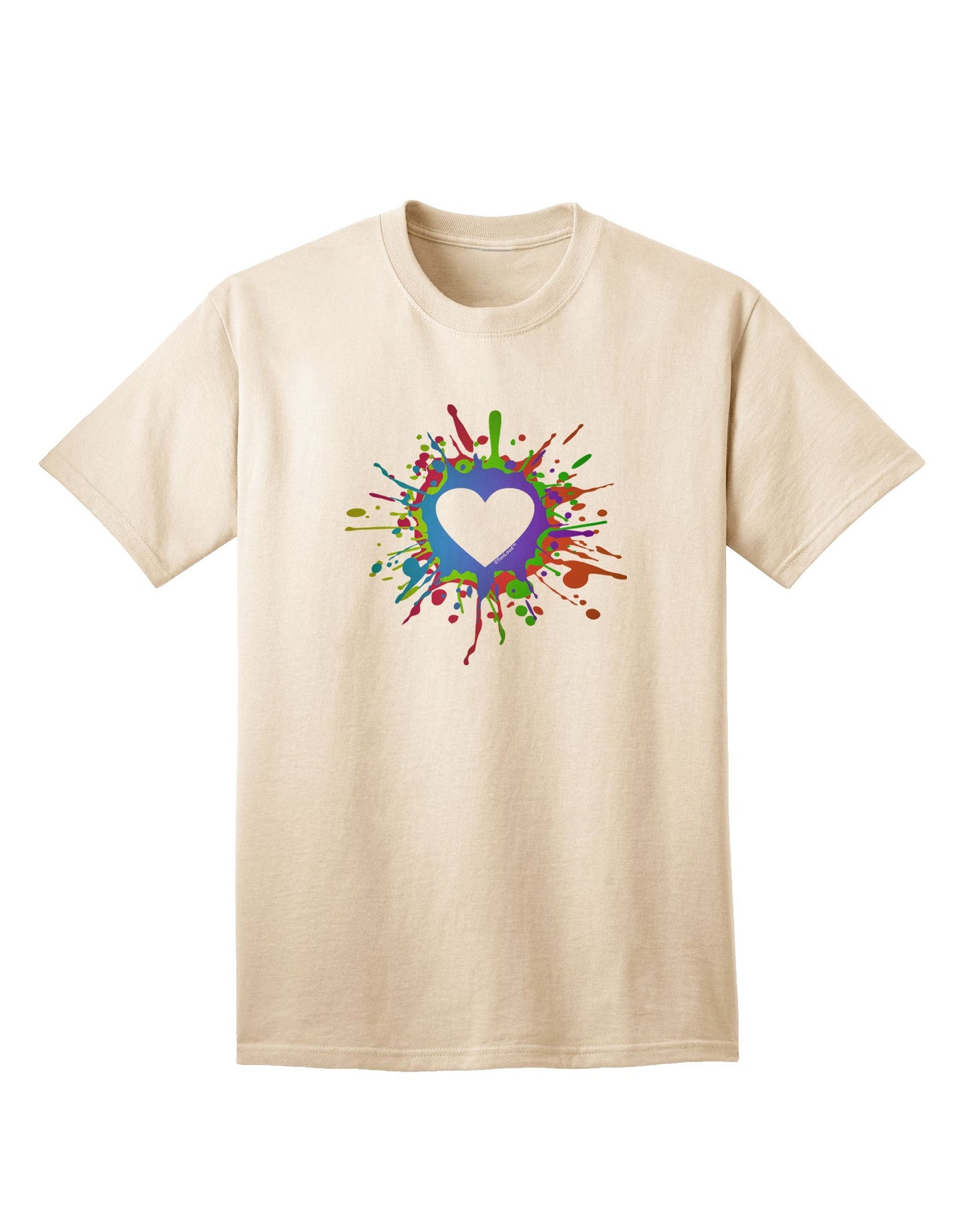 Heart Paint Splatter - Premium Adult T-Shirt for Contemporary Style-Mens T-shirts-TooLoud-Natural-Small-Davson Sales
